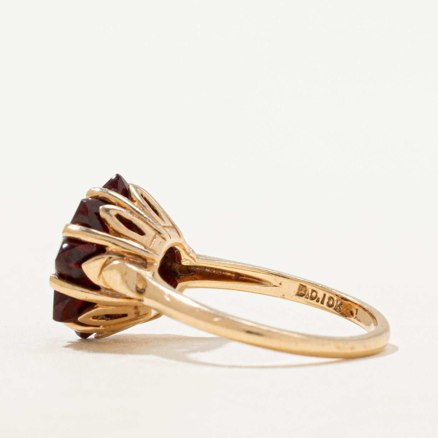 Synthetic Ruby Floral Cocktail Ring | 5.35ct | SZ 5.25