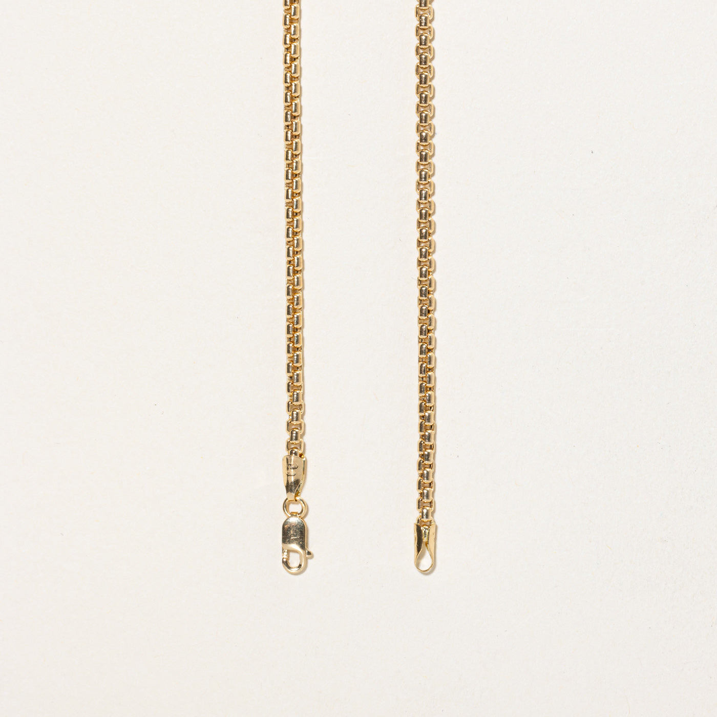 Italian 18K Yellow Gold Box Link Chain | 21.5"