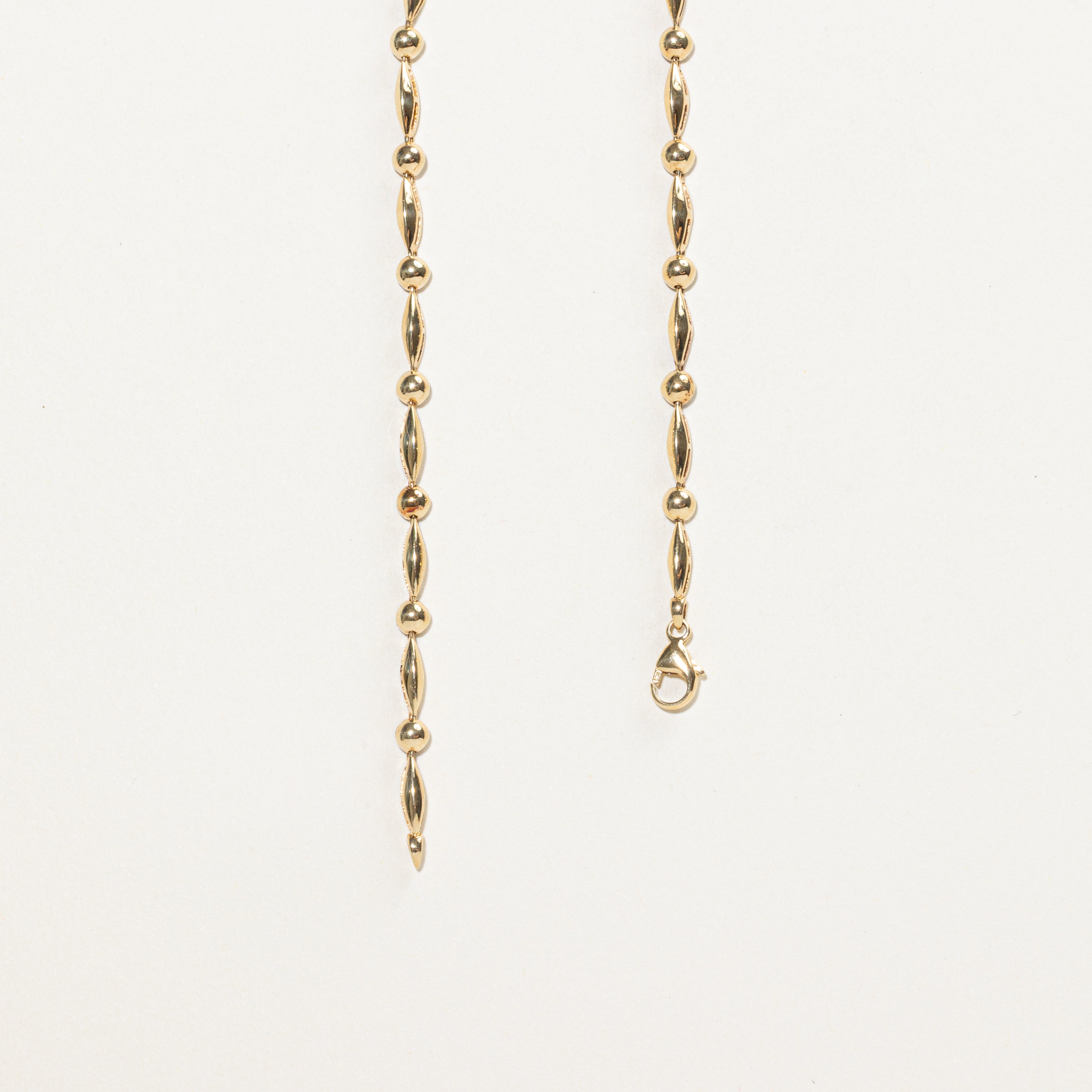 Yellow Gold Diamond Clusters Drop Necklace | 0.90ct | 16"