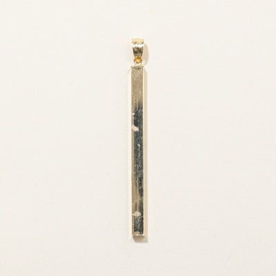 14k Yellow Gold Drop Bar Pendant