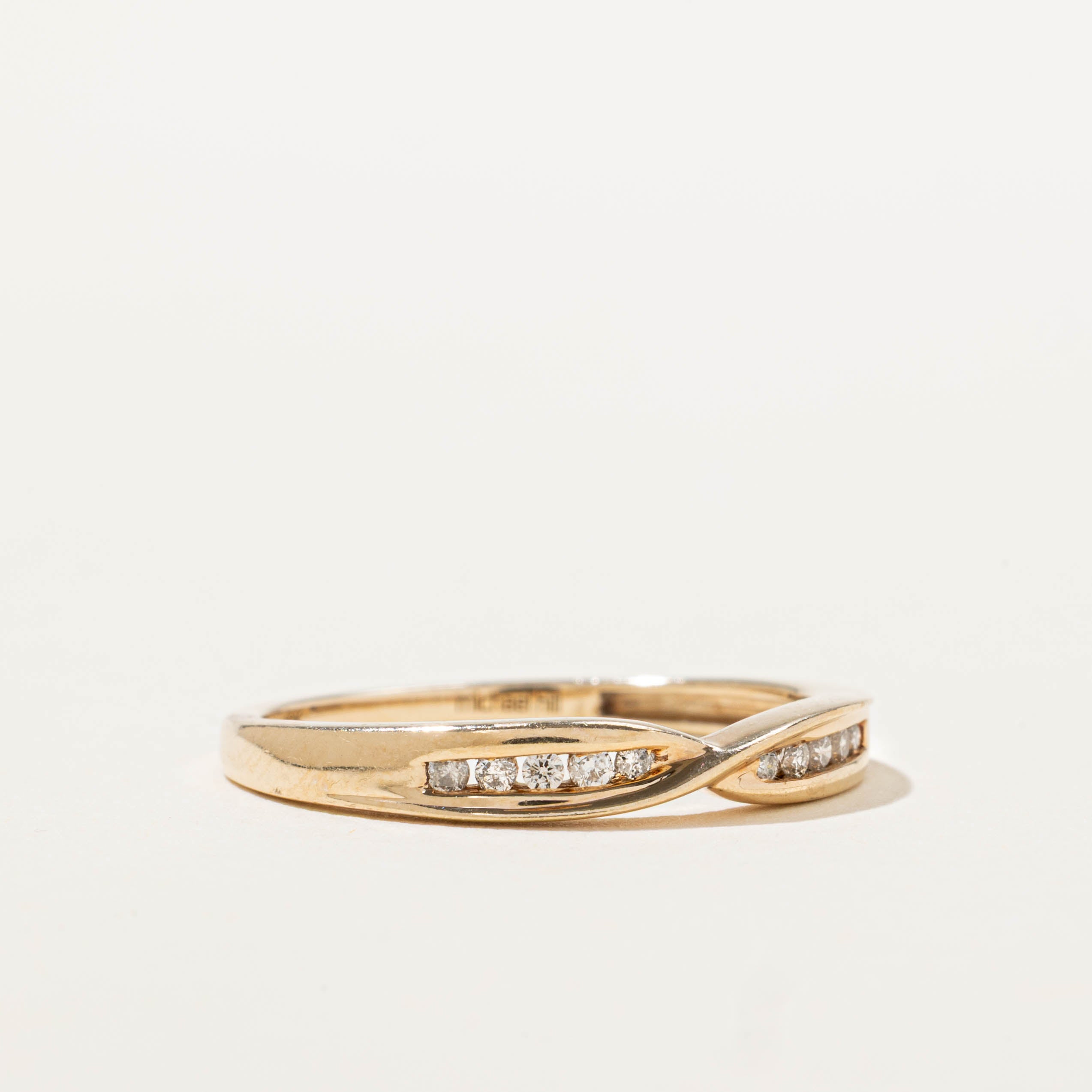 10k Diamond Crossover Band | SZ 7.5