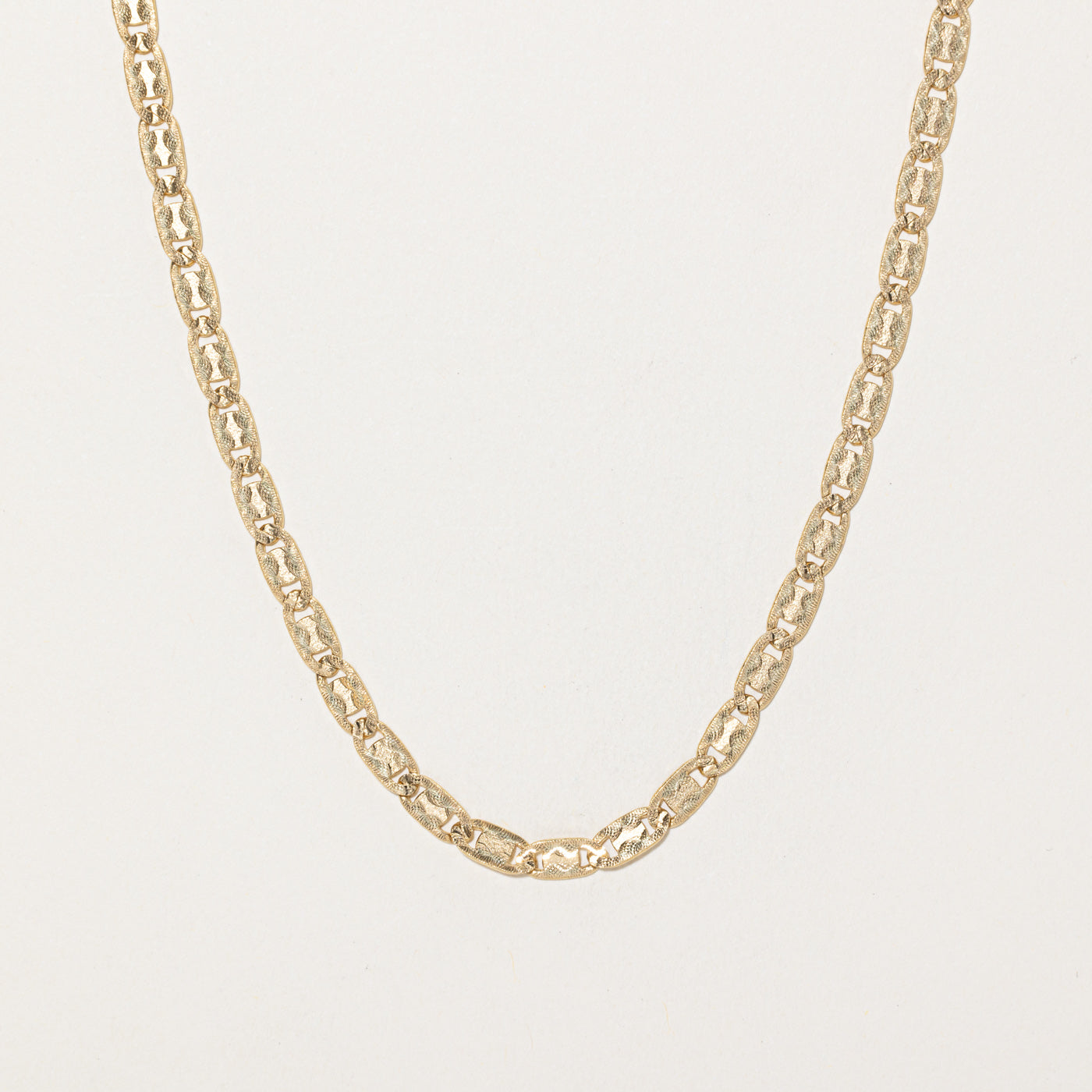 Italian 18K Yellow Gold Diamond-Cut Anchor Chain | 19.5"