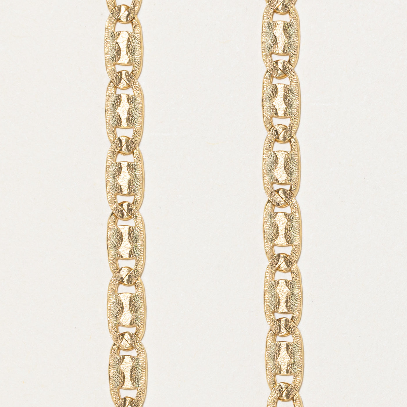 Italian 18K Yellow Gold Diamond-Cut Anchor Chain | 19.5"