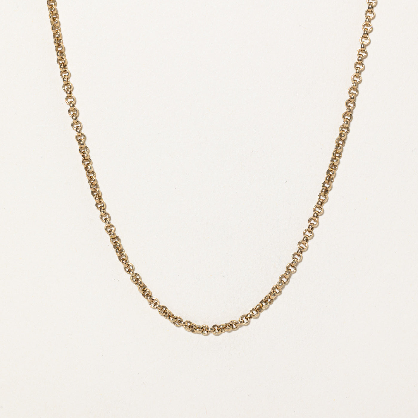 1976 London 9K Yellow Gold Cable Link Chain | 17.5"