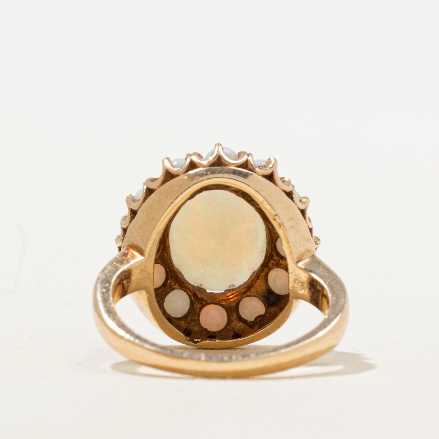 Cabochon Opal Halo Ring | 1.18ctw | SZ 4.5