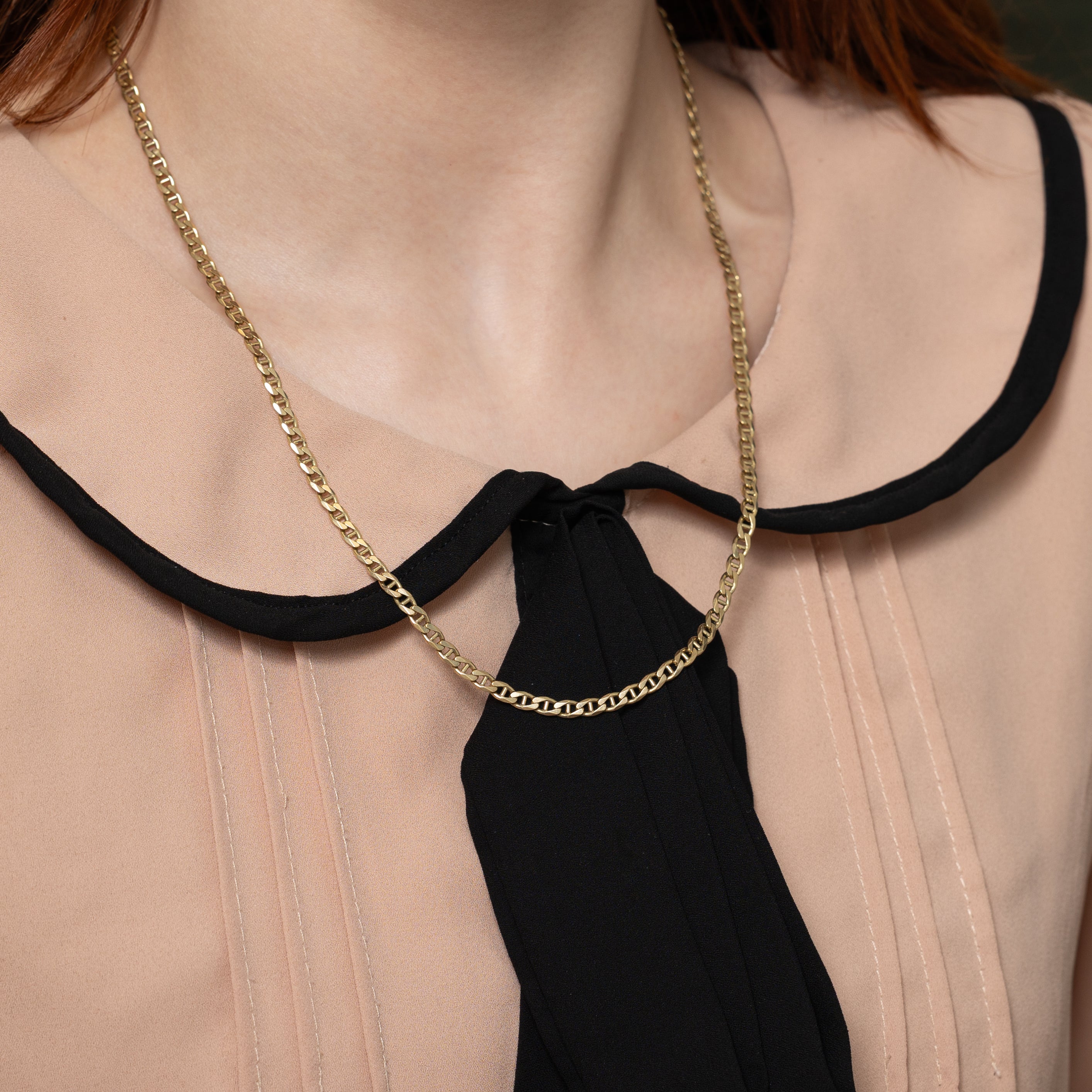 10k Yellow Gold Anchor Chain | 21"
