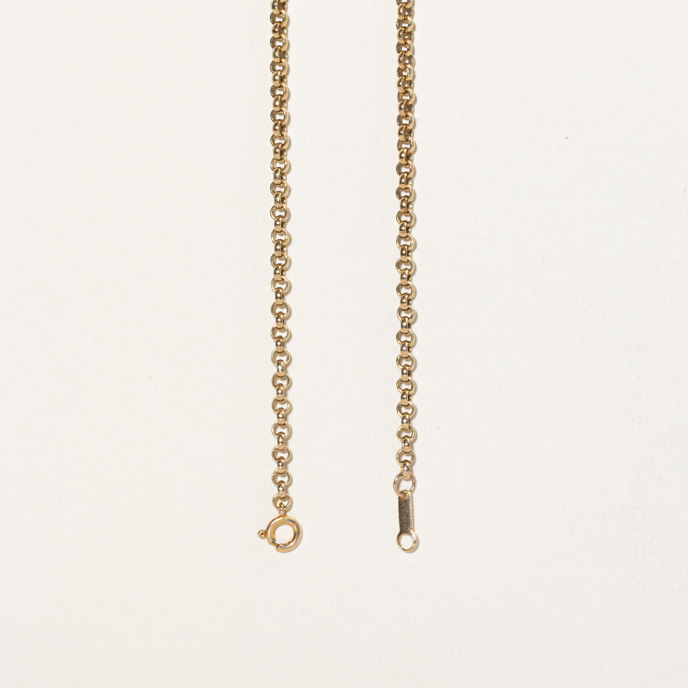 1976 London 9K Yellow Gold Cable Link Chain | 17.5"