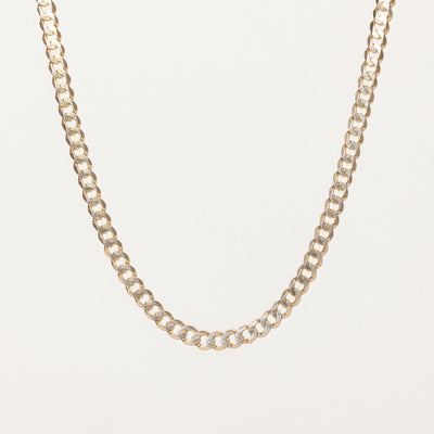 Italian 10K Yellow Gold Curb Link Chain | 26
