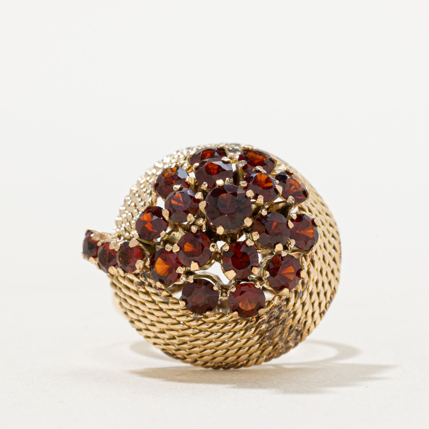 Garnet Cluster Cone Cocktail Ring | 2.50ctw | SZ 6.5