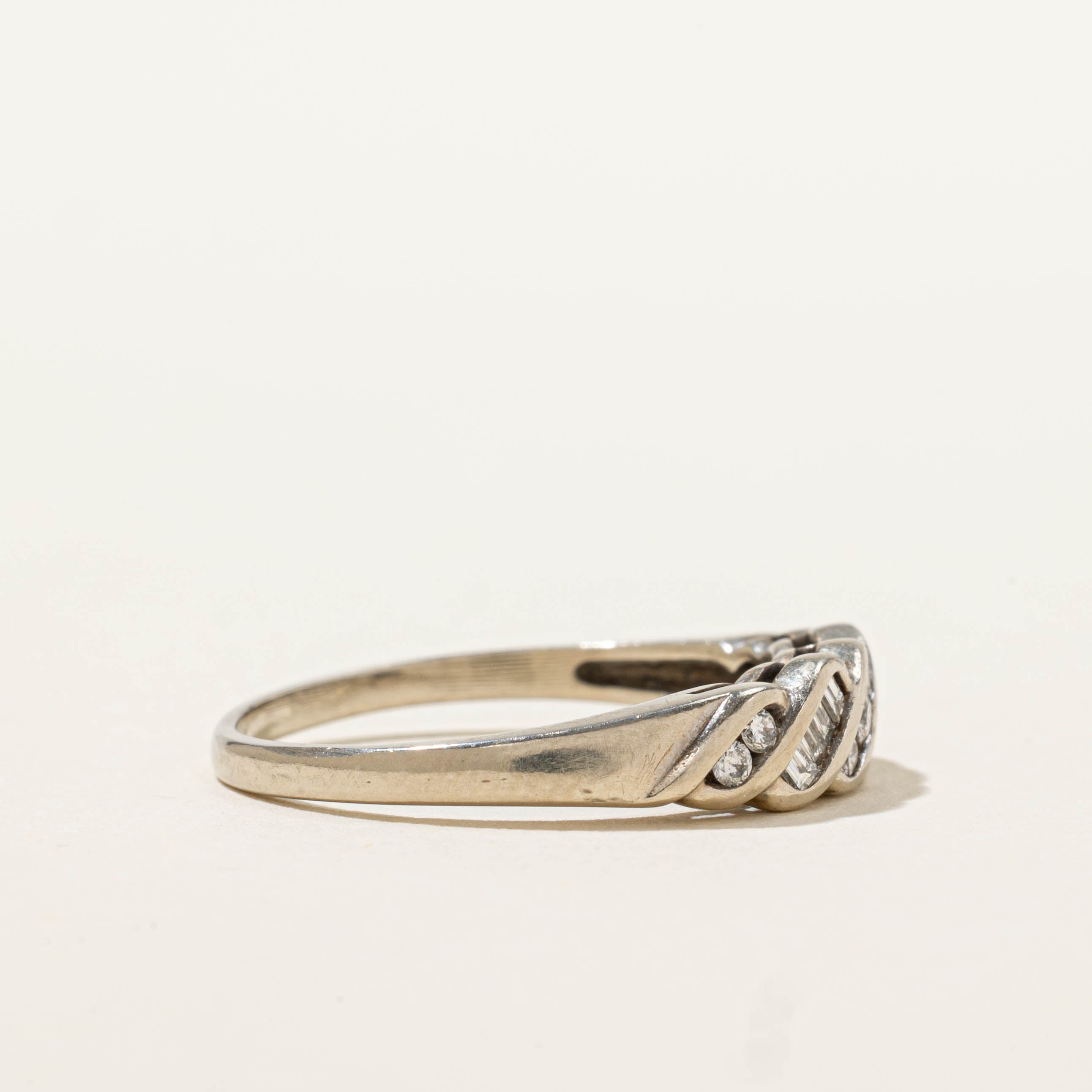 10k Diagonal Channel Set Diamond Ring | SZ 7.75
