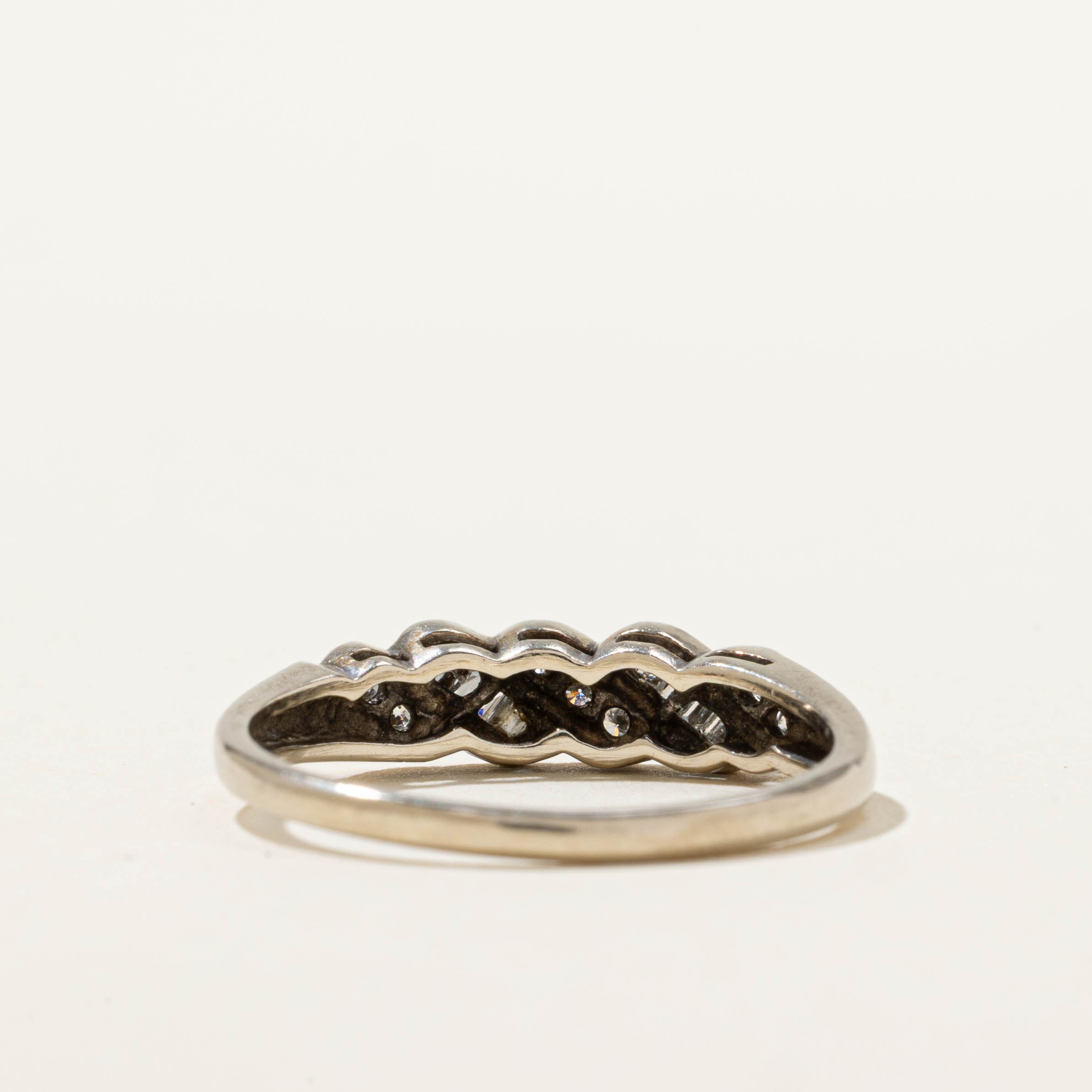 10k Diagonal Channel Set Diamond Ring | SZ 7.75