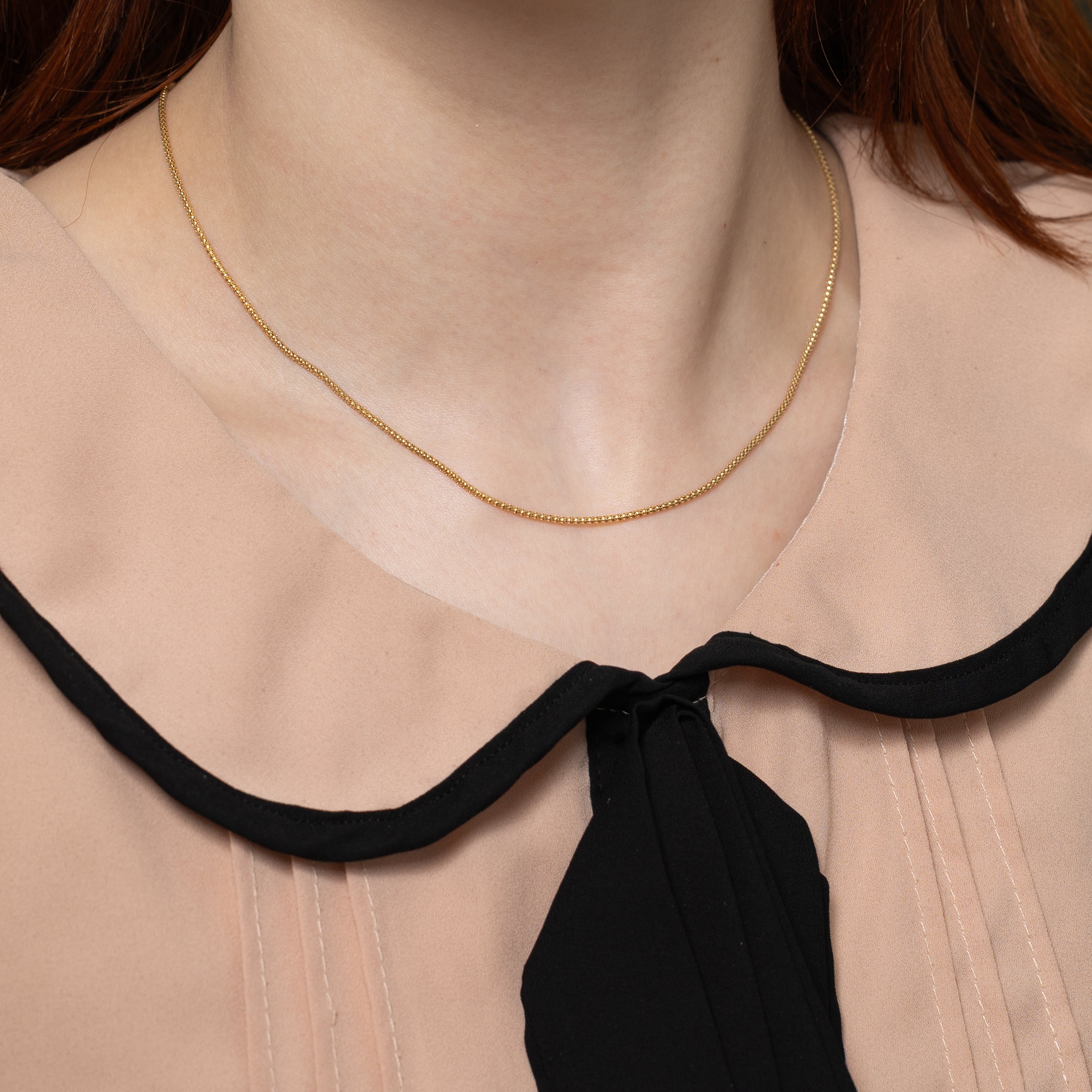 14k Yellow Gold Popcorn Chain | 18"
