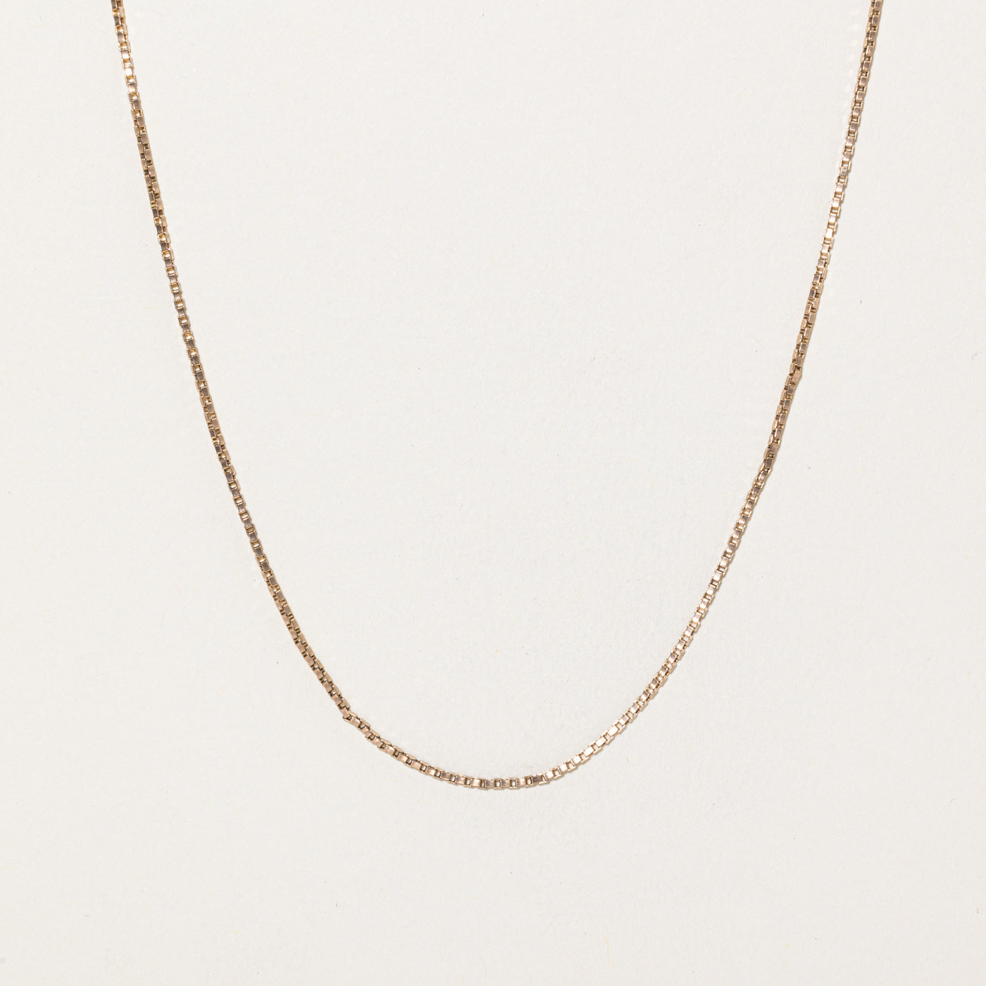 10K Rose Gold Box Link Chain | 19.5"