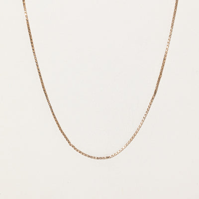10K Rose Gold Box Link Chain | 19.5