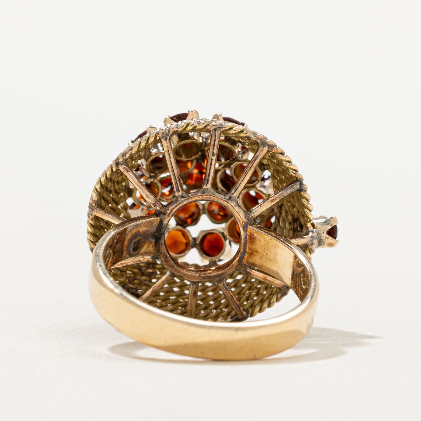 Garnet Cluster Cone Cocktail Ring | 2.50ctw | SZ 6.5