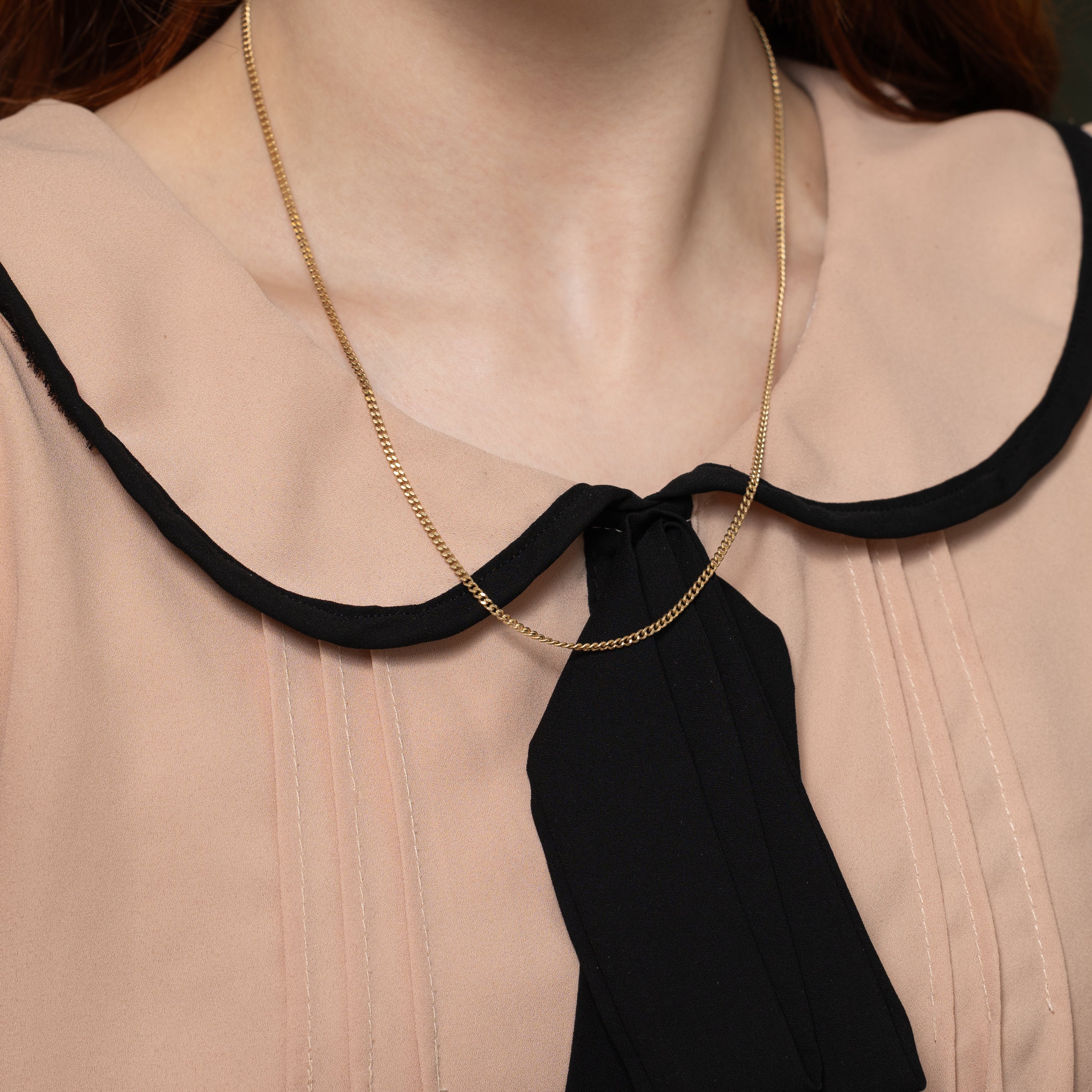 10k Yellow Gold Curb Link Chain | 20"