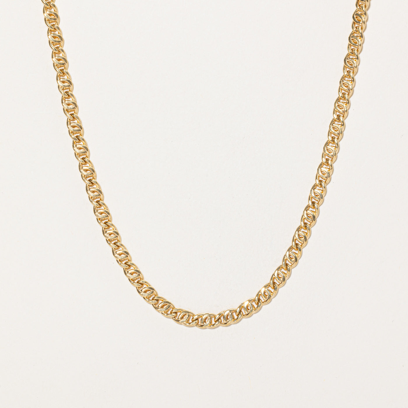 Italian 18K Rich Yellow Gold Anchor Chain | 23.5"