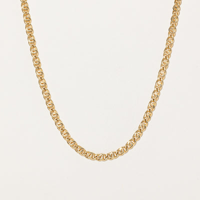 Italian 18K Rich Yellow Gold Anchor Chain | 23.5