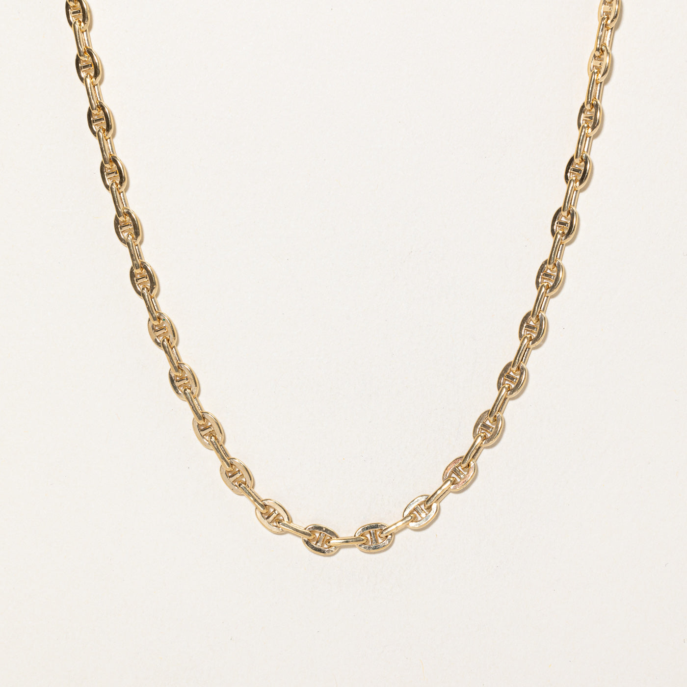 18K Rich Yellow Gold Anchor Chain | 21.5"