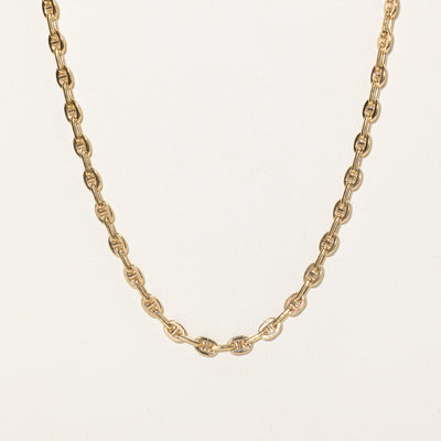 18K Rich Yellow Gold Anchor Chain | 21.5