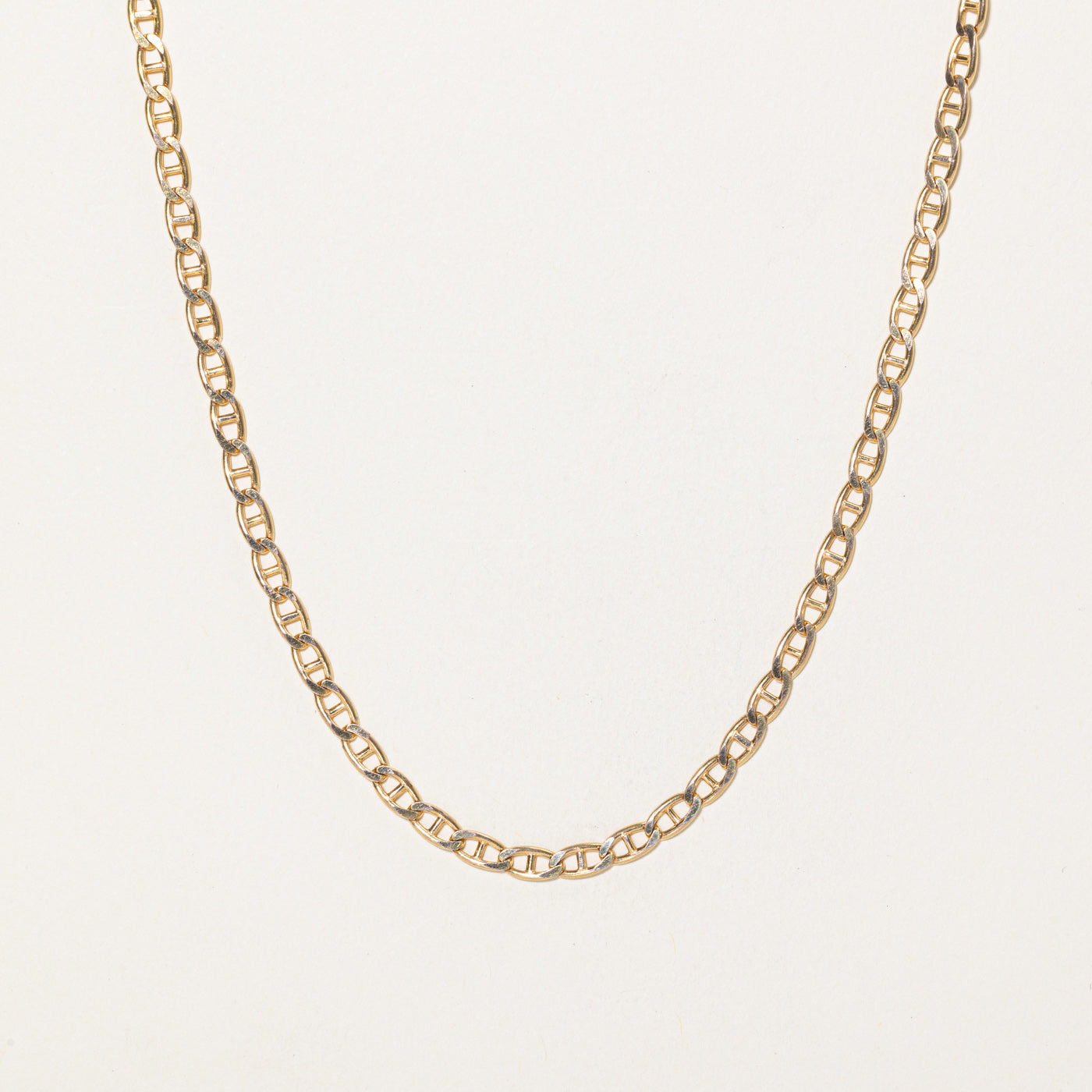 Italian 10K Rosey Yellow Gold Anchor/Curb Chain | 20"