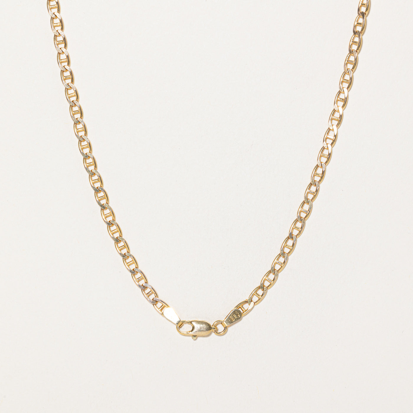 Italian 10K Rosey Yellow Gold Anchor/Curb Chain | 20"