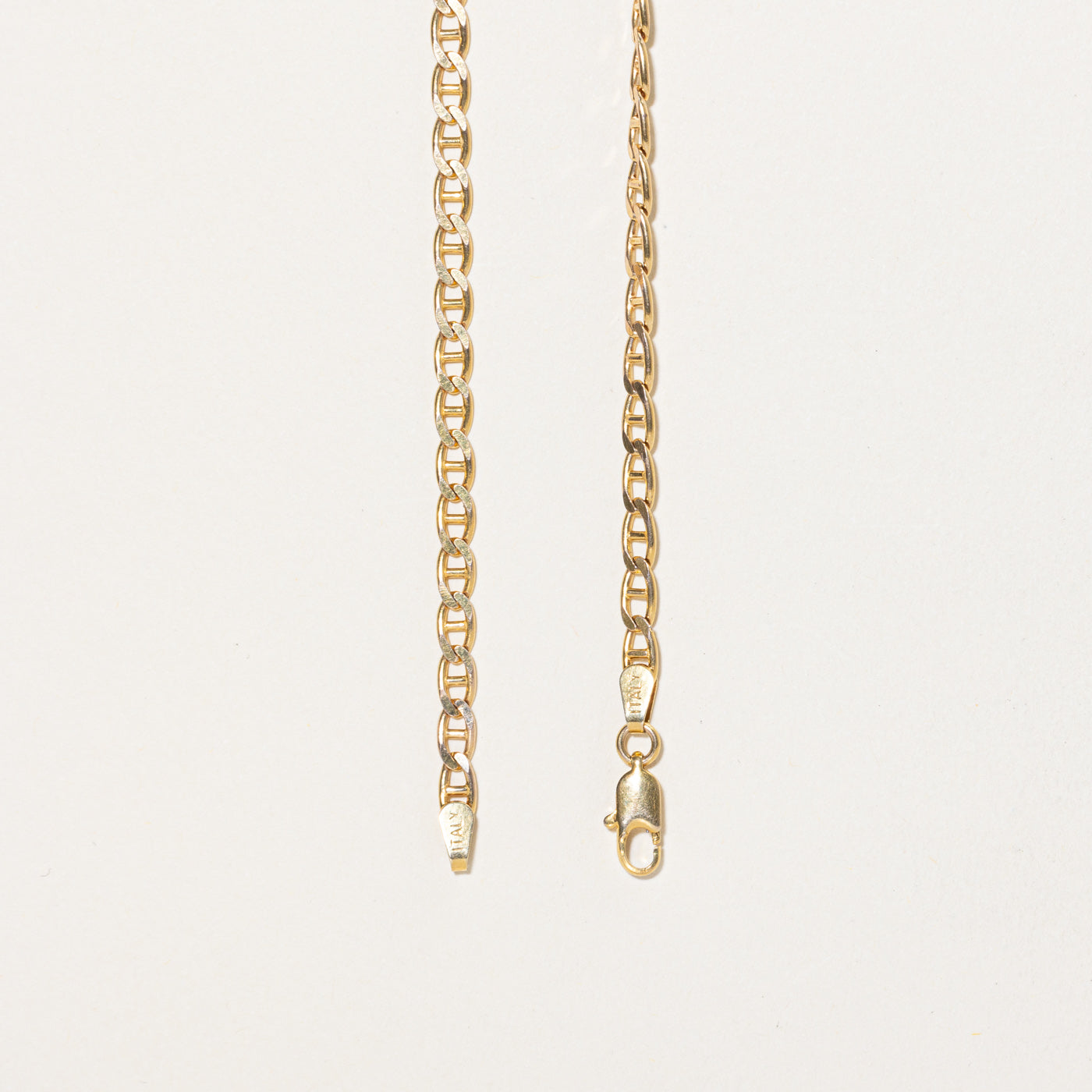 Italian 10K Rosey Yellow Gold Anchor/Curb Chain | 20"
