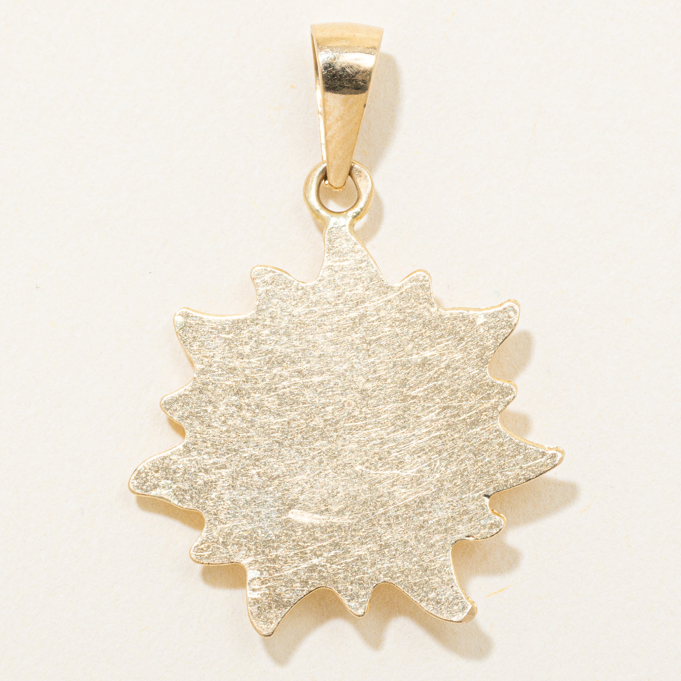 18k Yellow Gold Diamond Sun Face Pendant