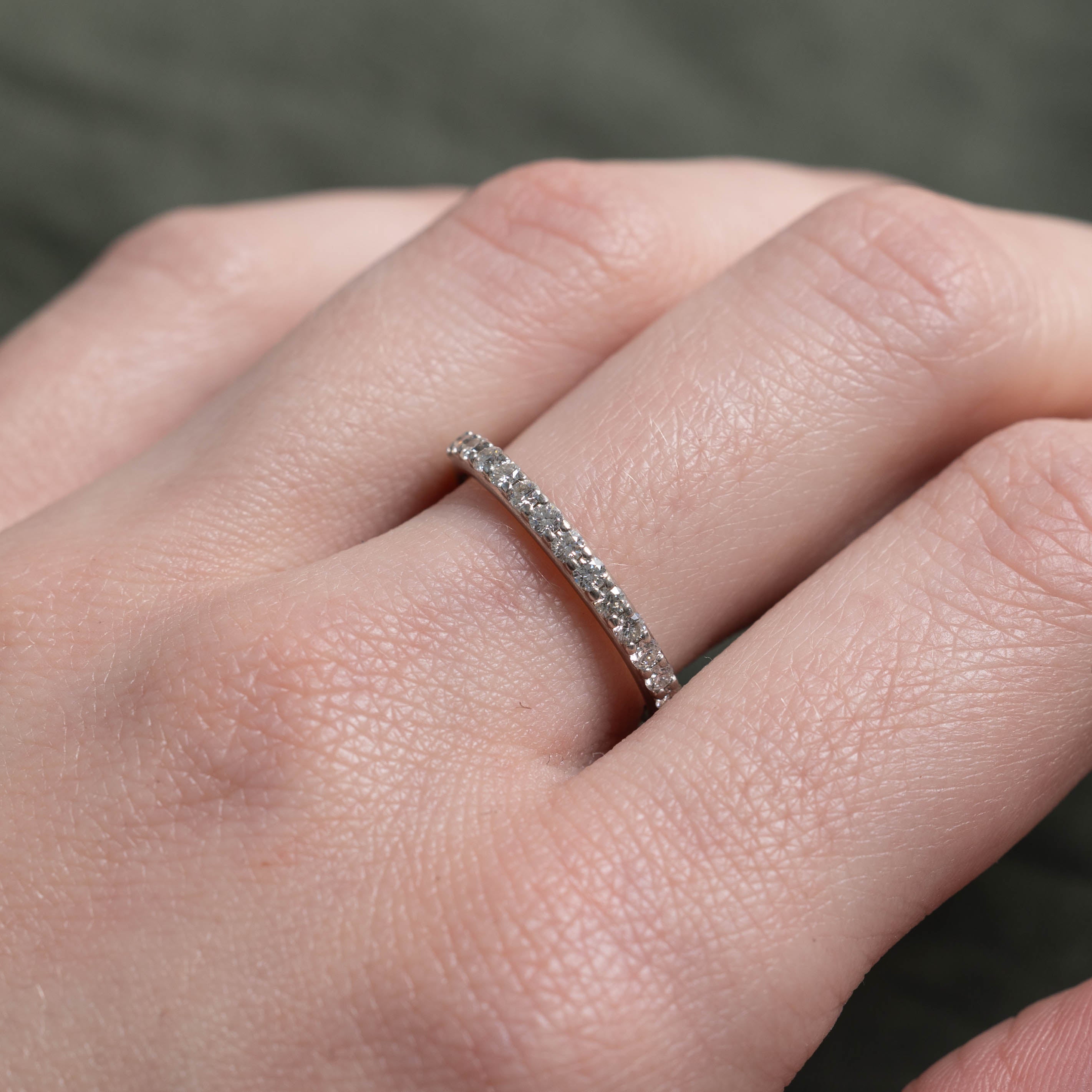 Platinum Semi Eternity Diamond Band | SZ 6