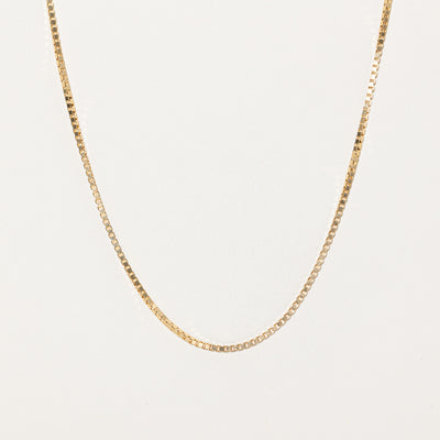 Italian 18K Yellow Gold Box Link Chain | 23.5