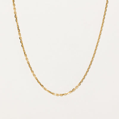 10K Yellow Gold Cable Link Chain | 24