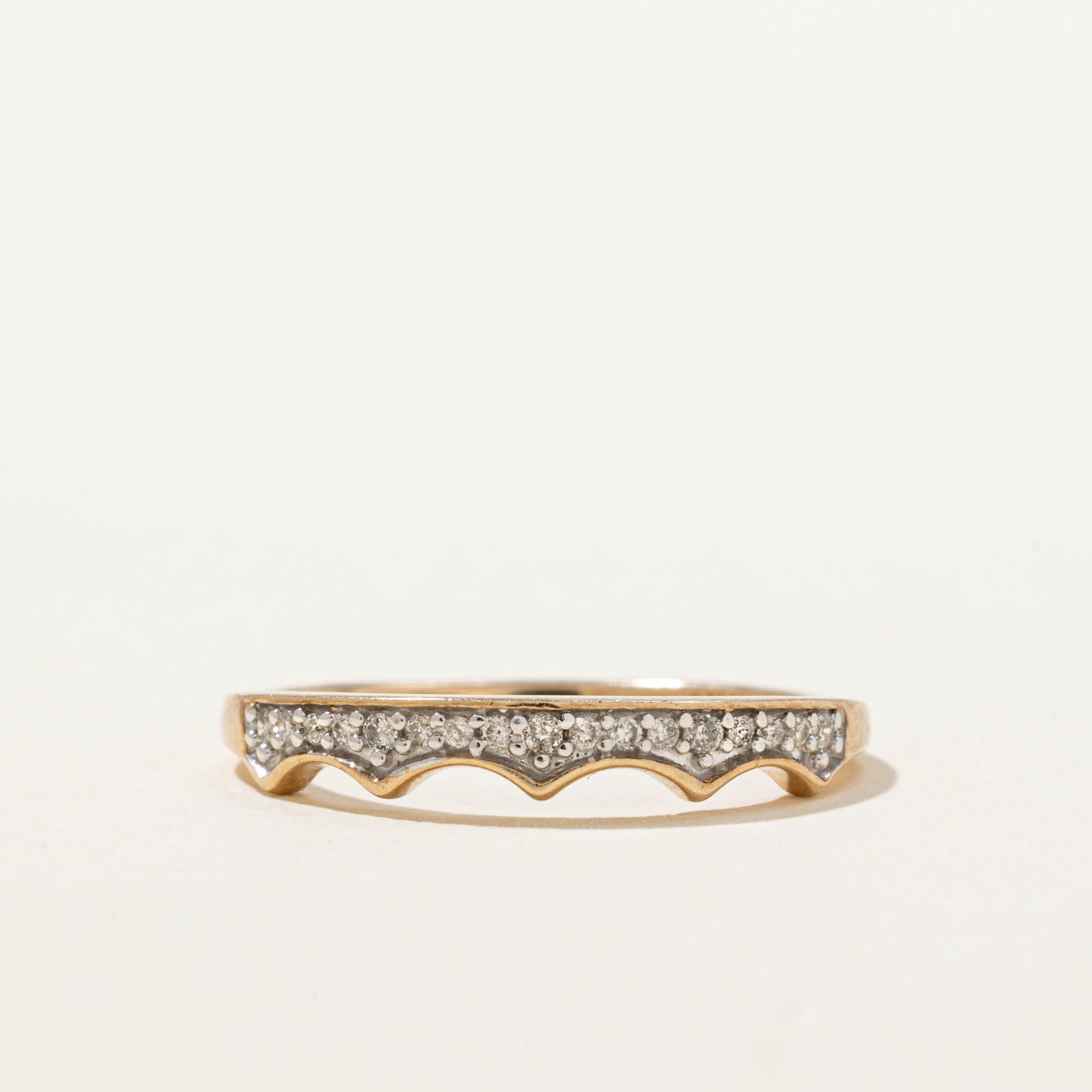 10k Semi Eternity Diamond Crown Band | SZ 6.75