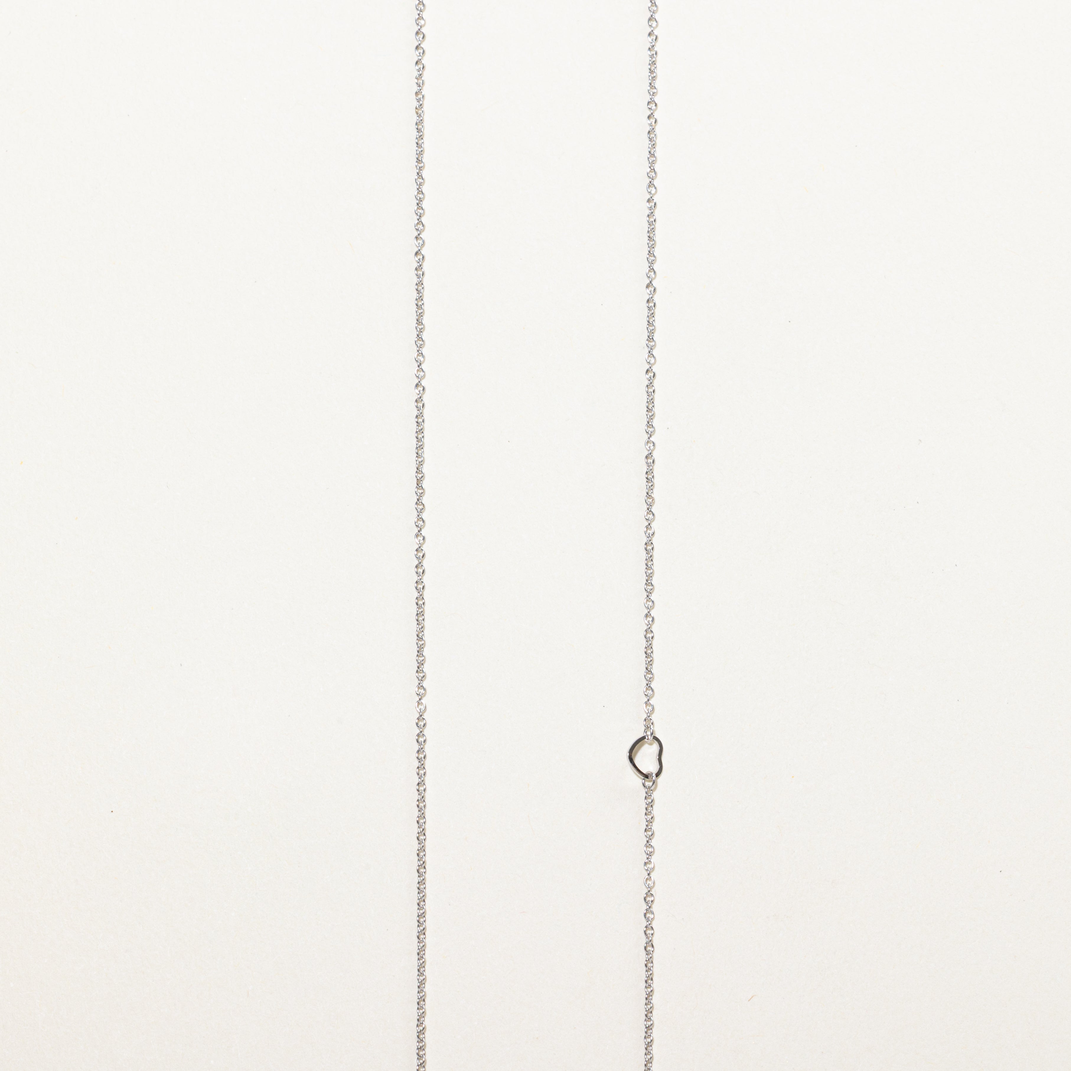 18k White Gold Diamond Clover Pendant Necklace | 0.10ctw | 18"