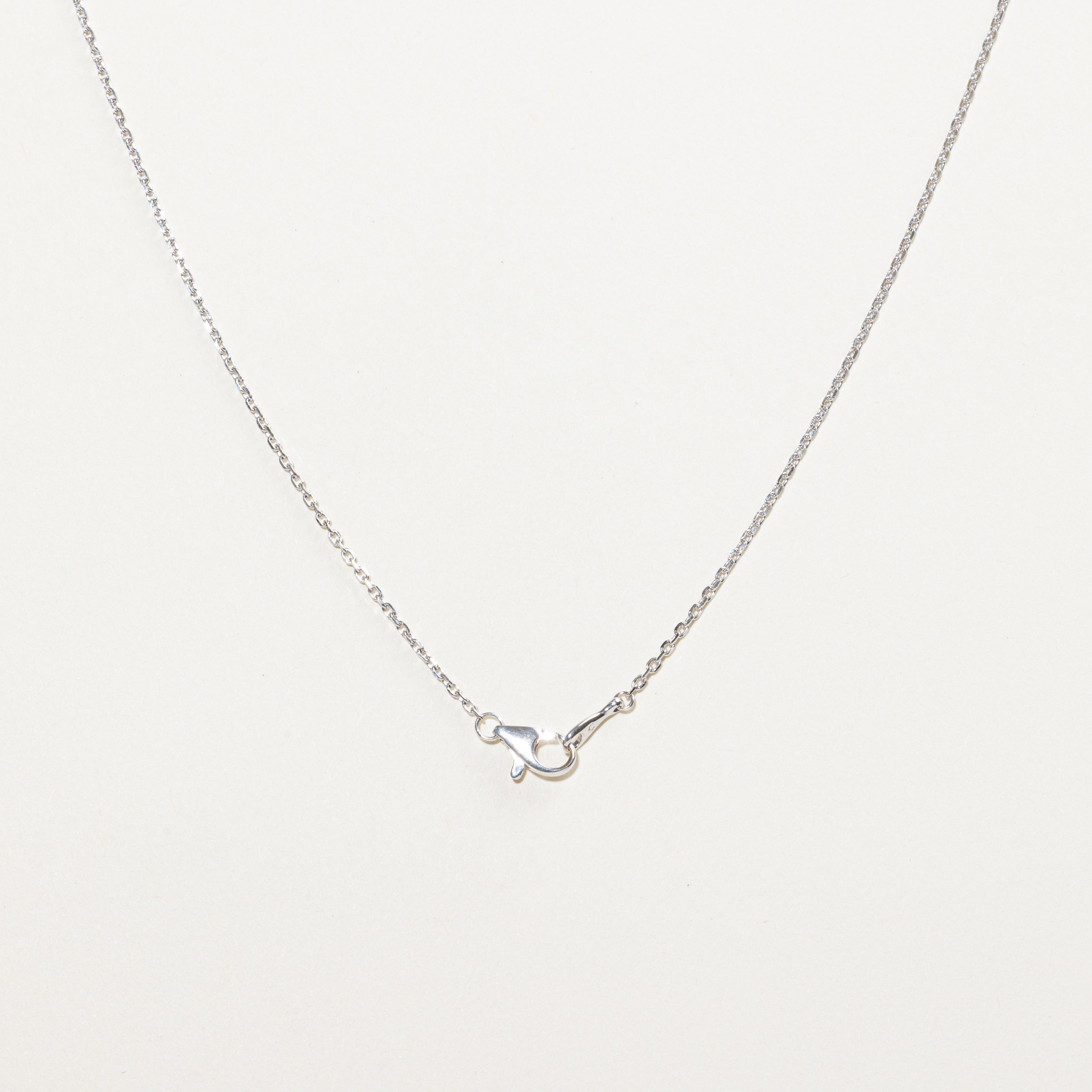 White Gold Solitaire Diamond Pendant Necklace | 0.28ct | 16"