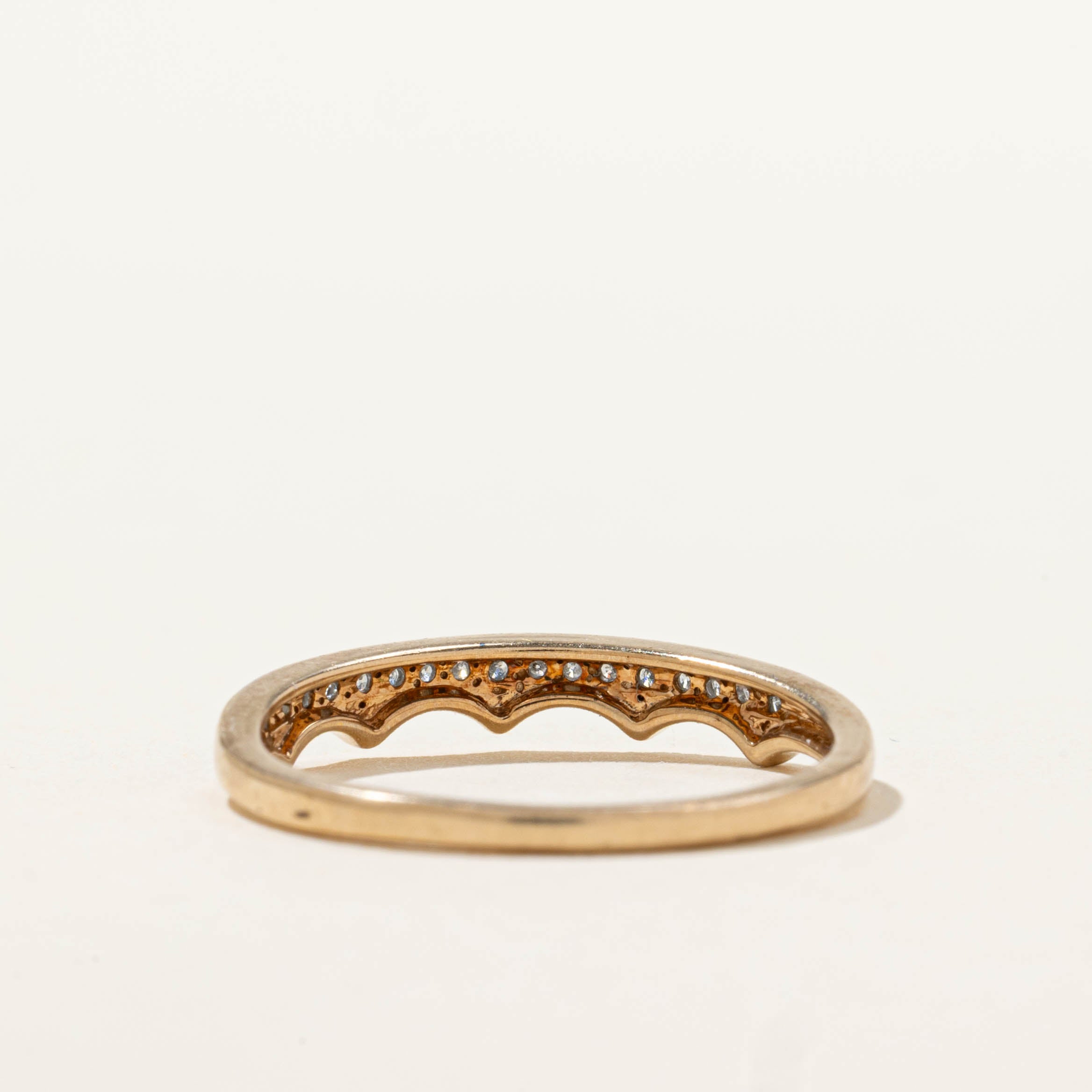 10k Semi Eternity Diamond Crown Band | SZ 6.75