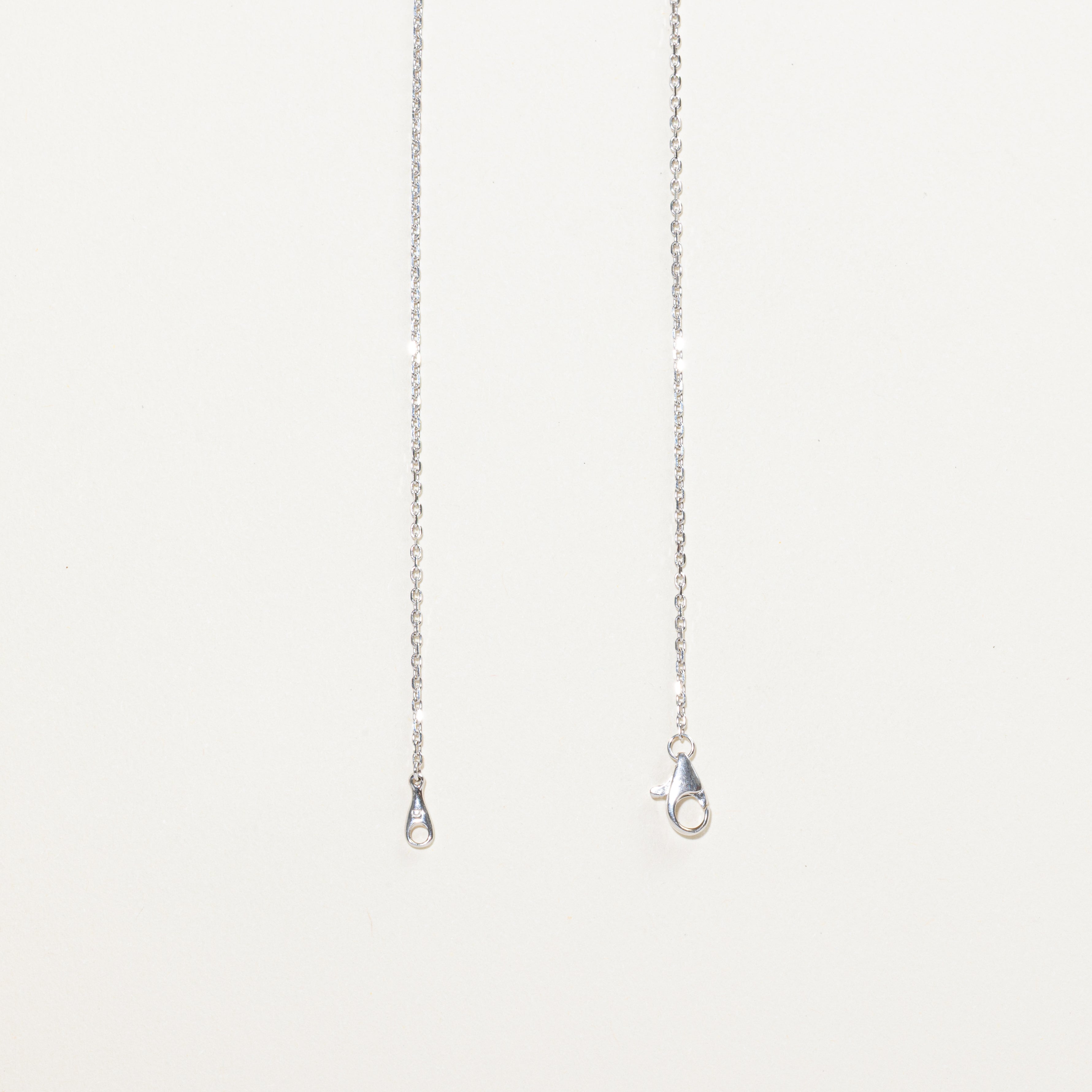 White Gold Solitaire Diamond Pendant Necklace | 0.28ct | 16"