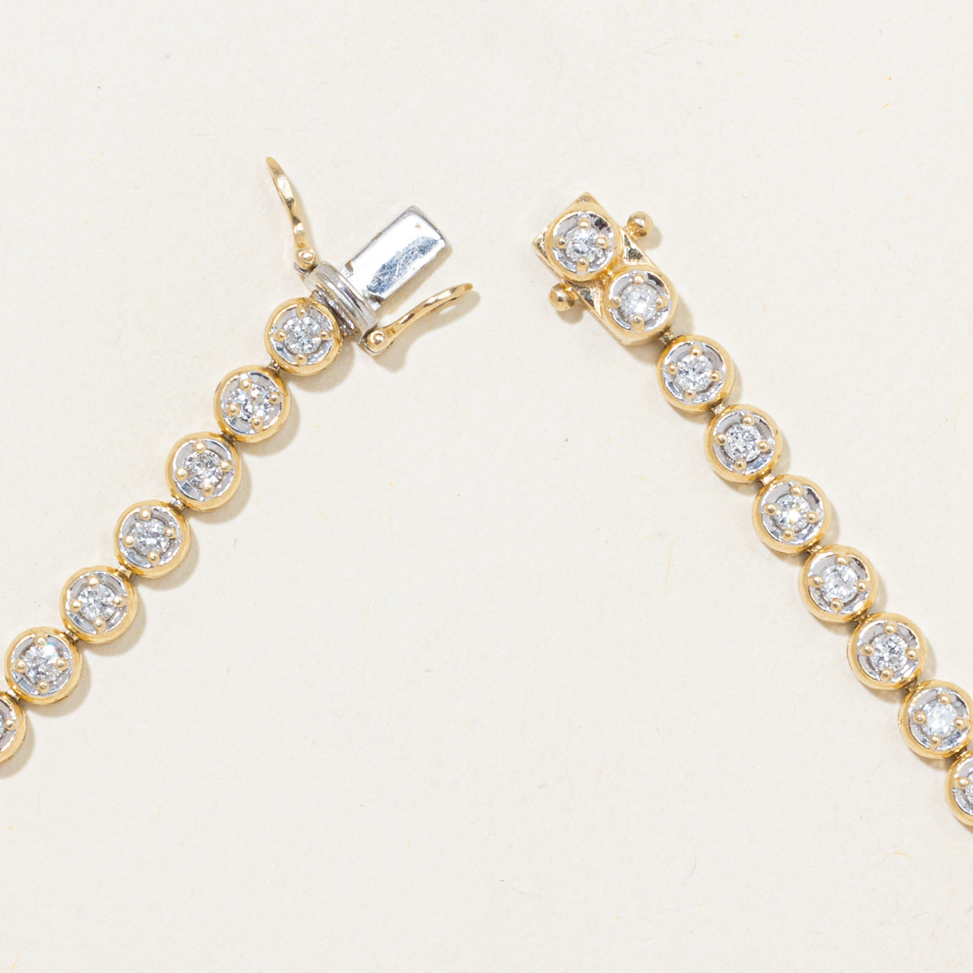 Illusion Set Diamond Tennis Bracelet | 1.17ctw | 7.5"