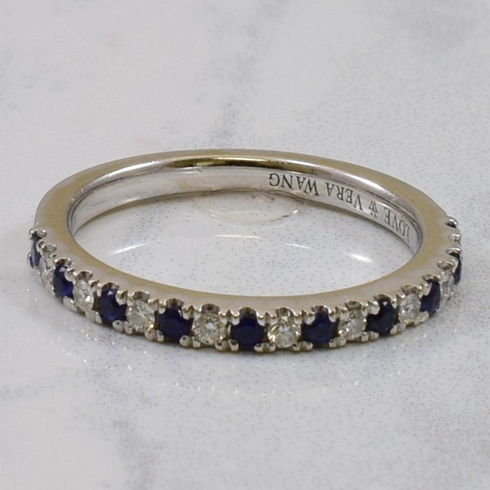 'Vera Wang' Alternating Sapphire & Diamond Band | 0.18ctw, 0.15ctw | SZ 6.75 | - 100 Ways