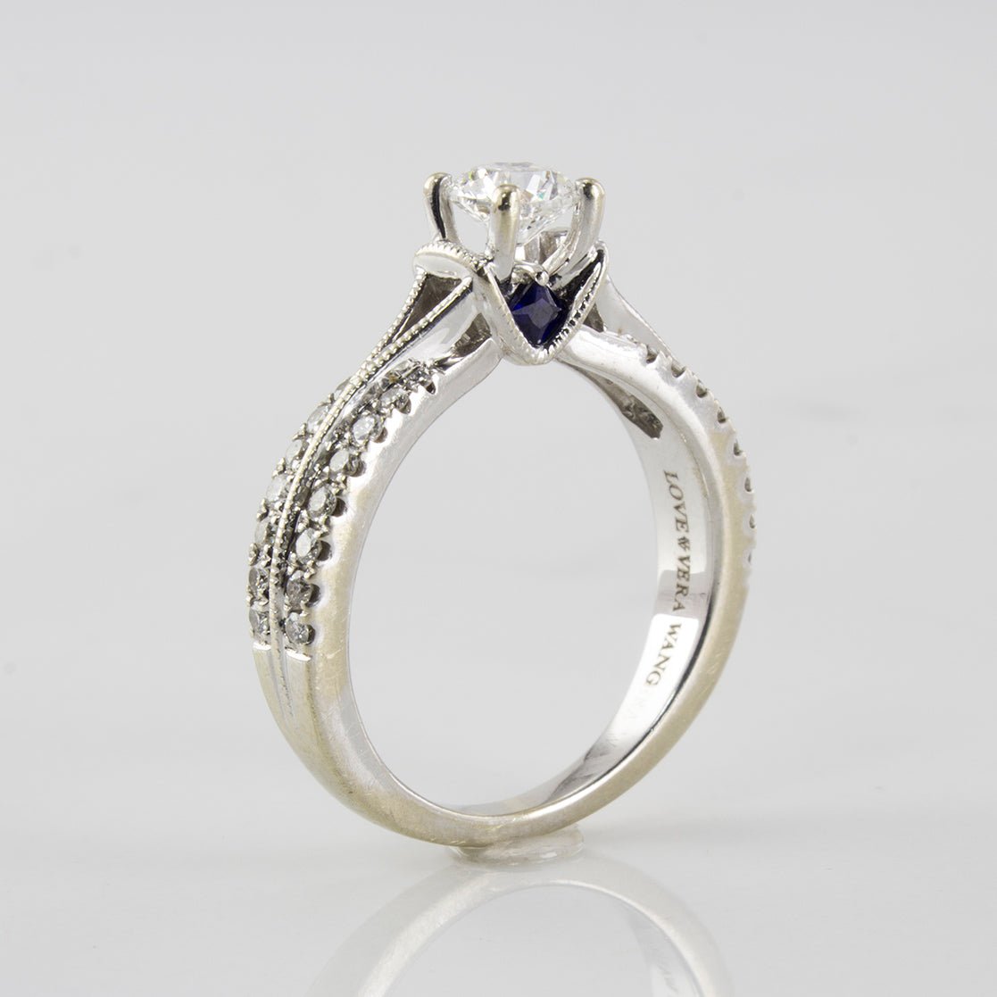 'Vera Wang' Engagement Ring With Hidden Blue Sapphires | 0.75ctw | SZ 6 | - 100 Ways