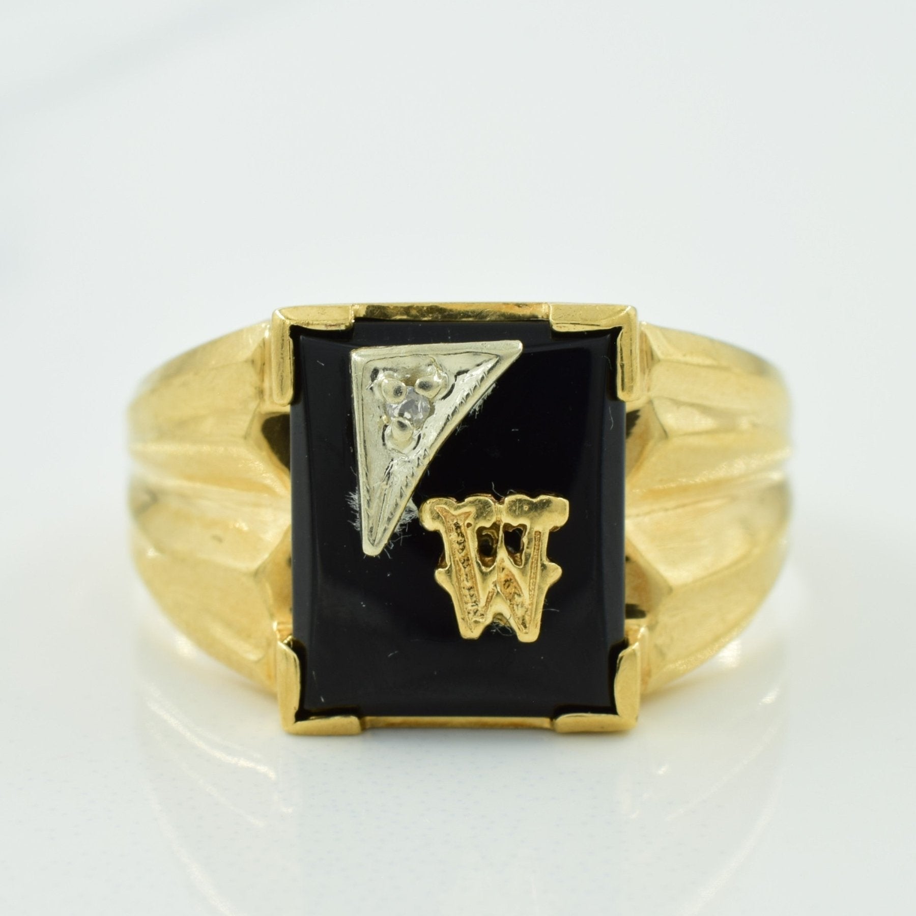 'W' Initialed Diamond Ring | 3.75ct, 0.01ct | SZ 10 | - 100 Ways