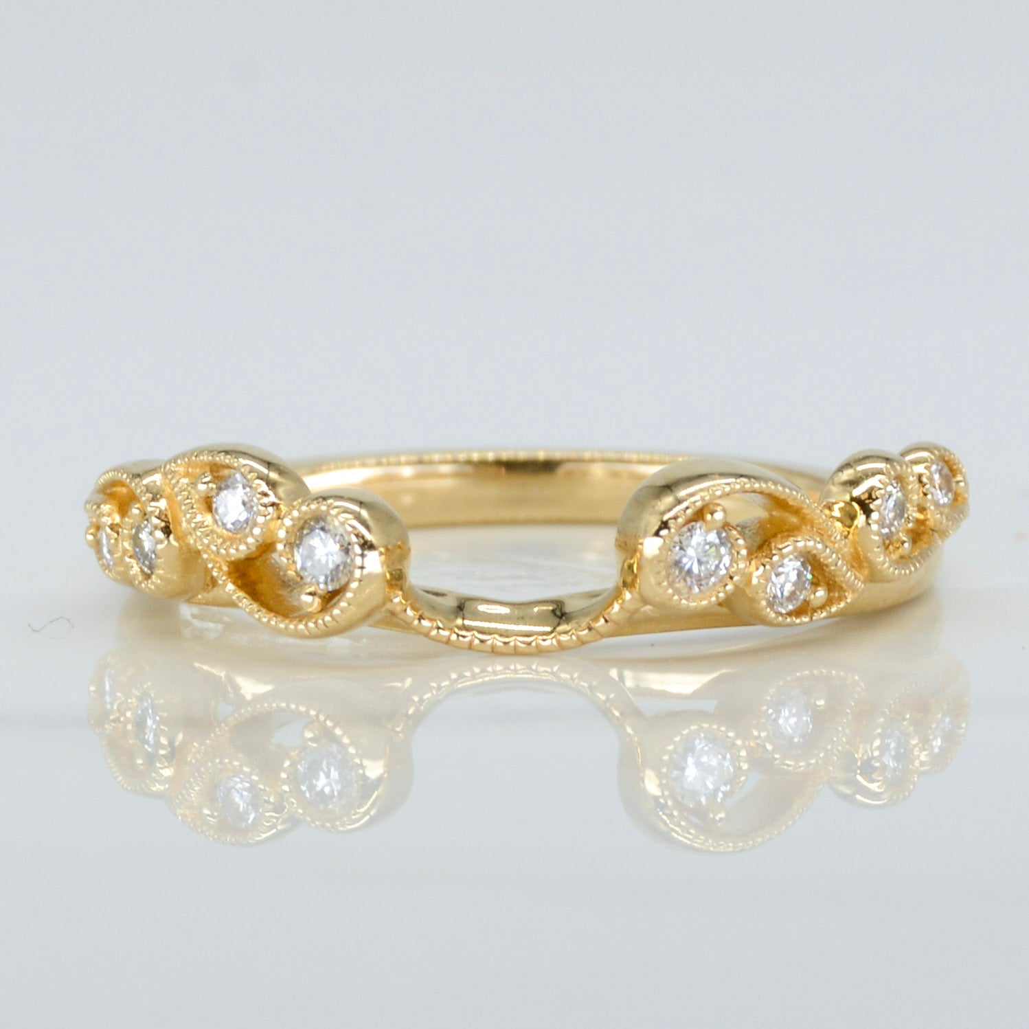 Bespoke' Filigree Diamond Ring Wrap | 0.13ctw | SZ 7 |