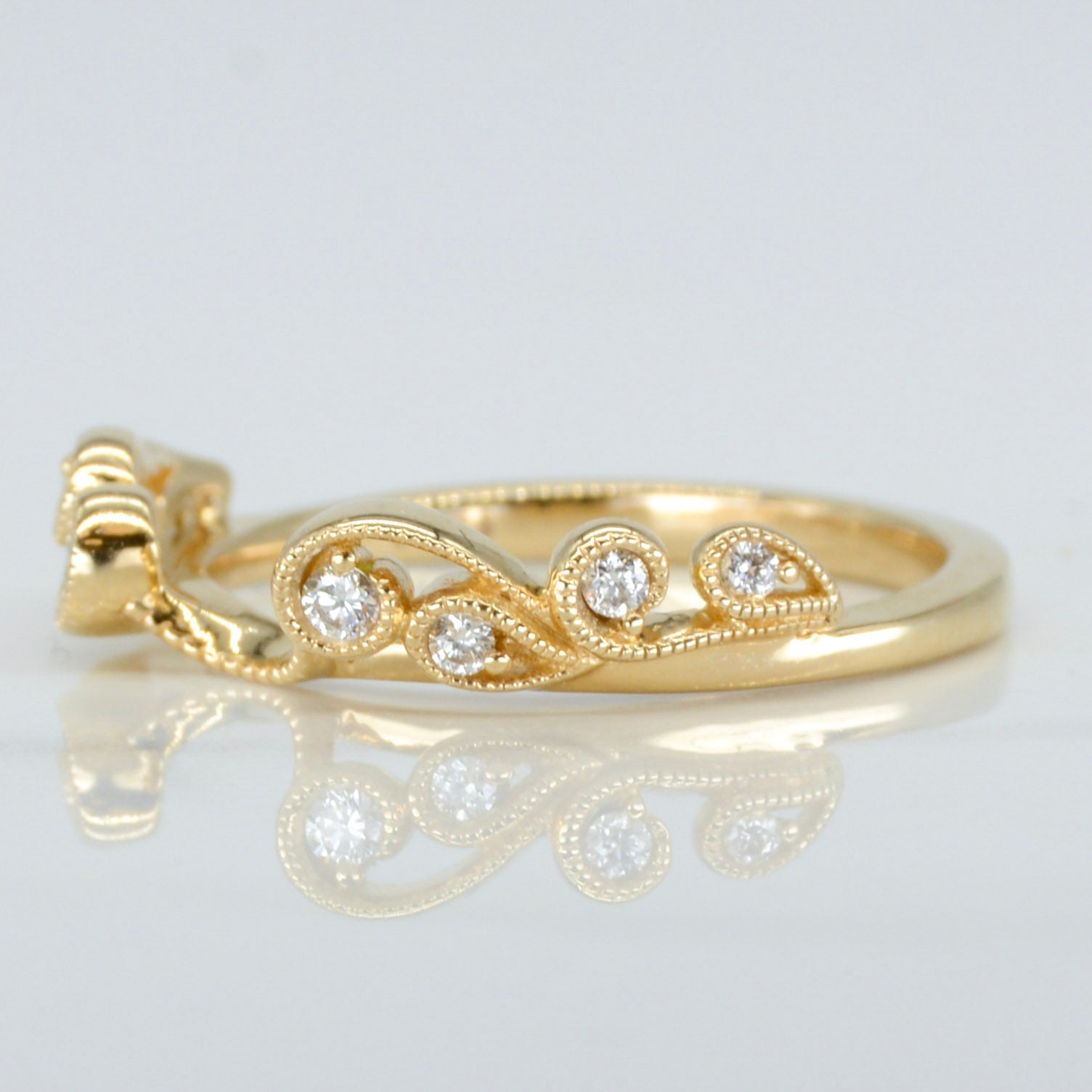 Bespoke' Filigree Diamond Ring Wrap | 0.13ctw | SZ 7 |