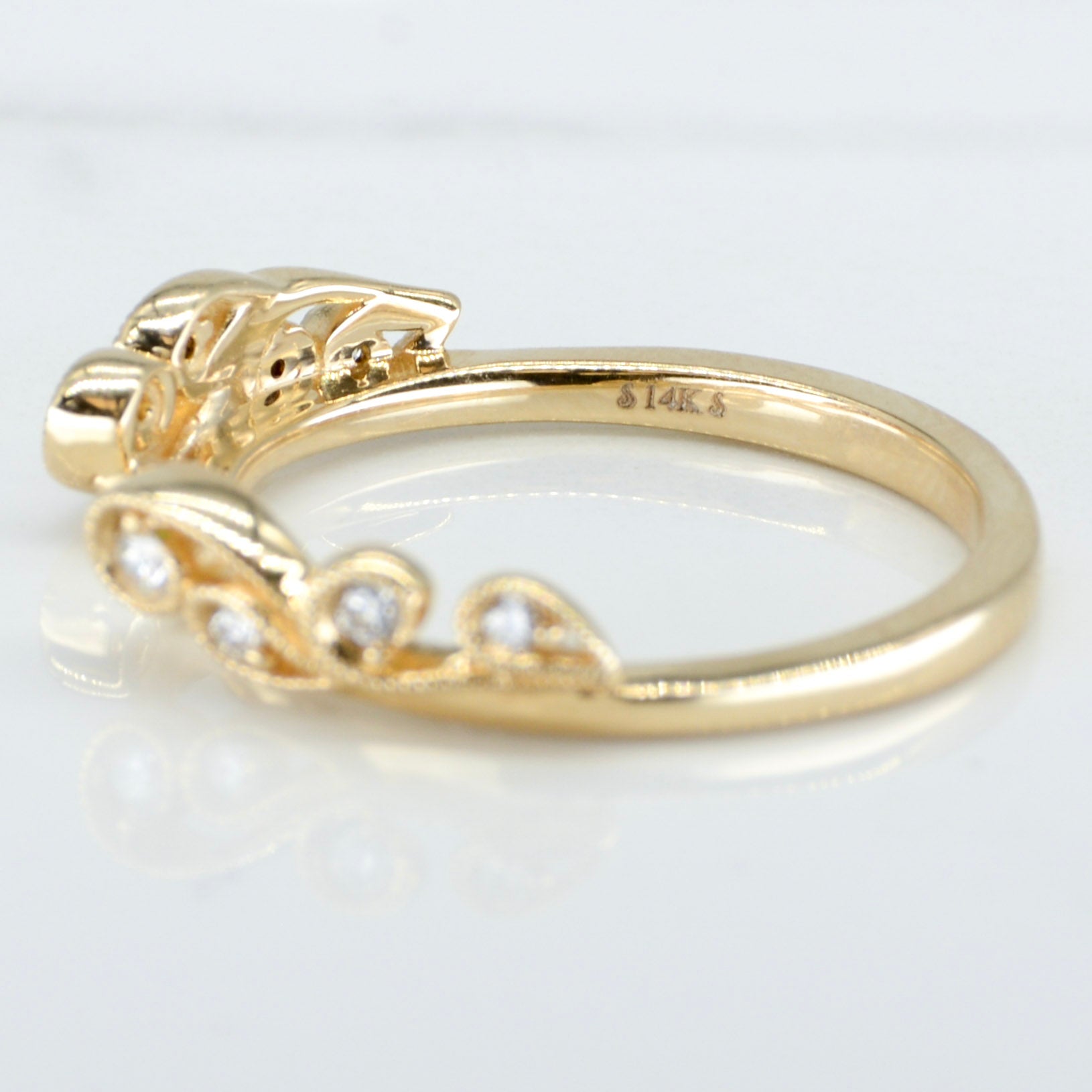 Bespoke' Filigree Diamond Ring Wrap | 0.13ctw | SZ 7 |