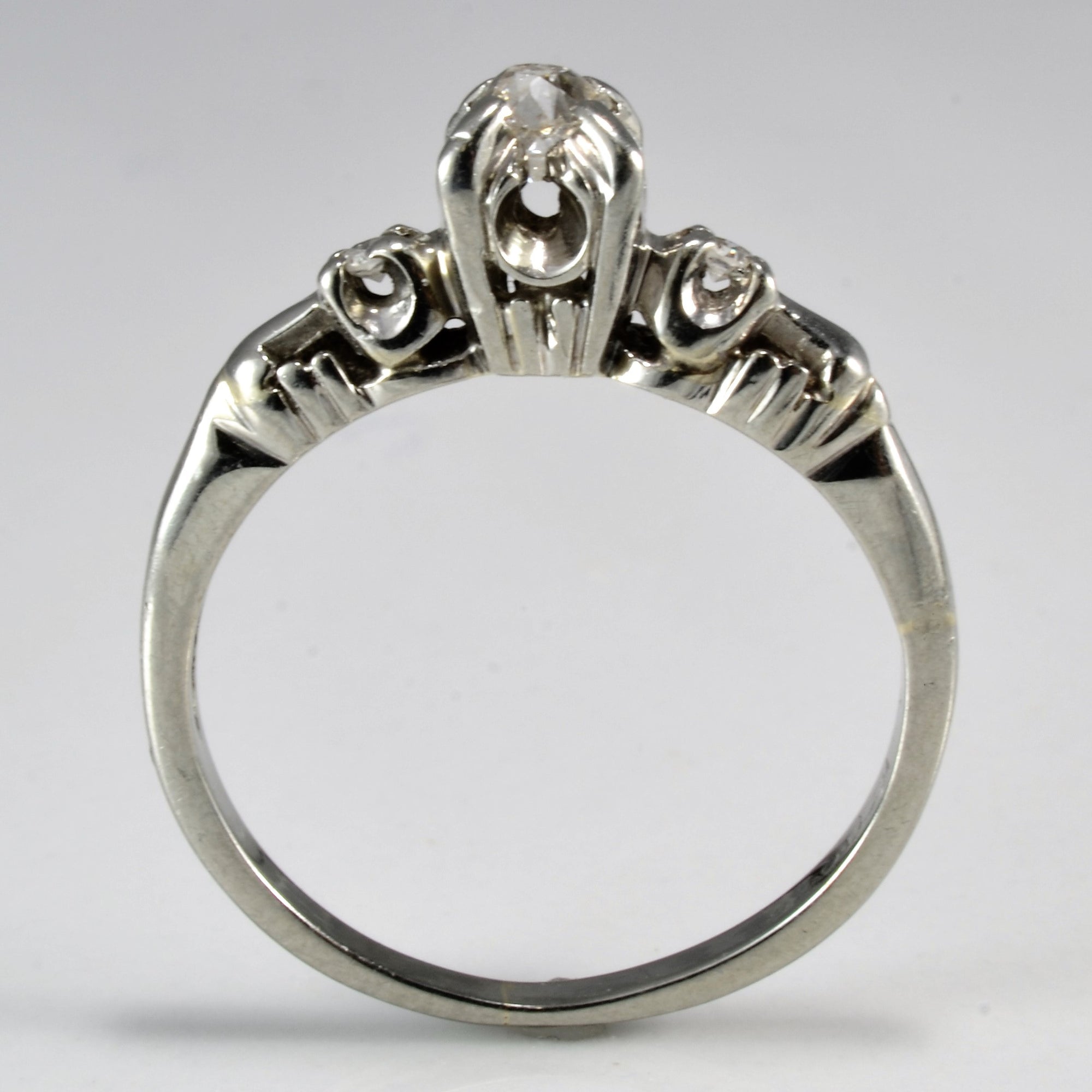 Art Deco Three Stone Ring | 0.20 ctw, SZ 5 |
