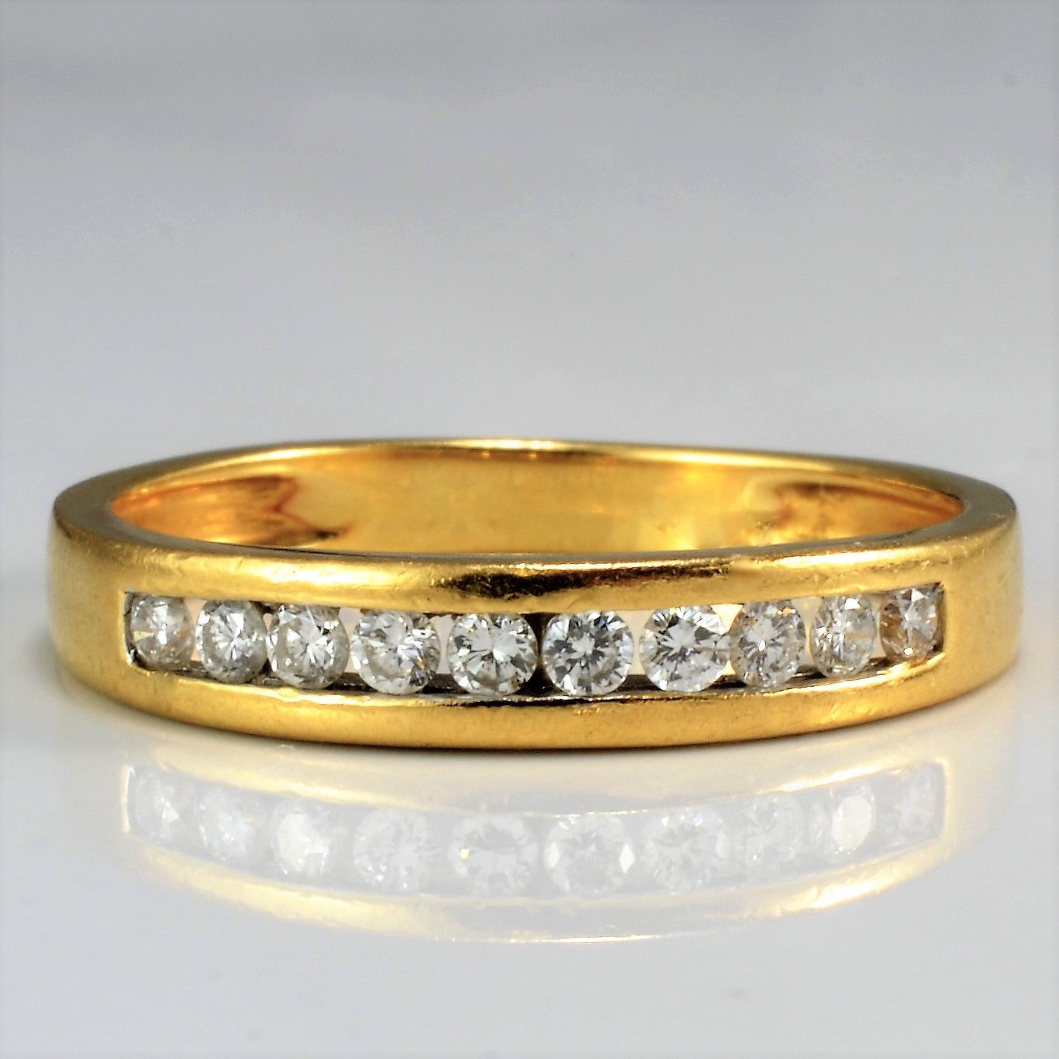 Channel Set Diamond Flat Band | 0.30 ctw, SZ 8 |