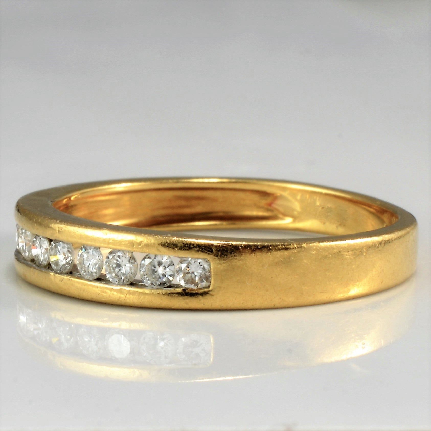 Channel Set Diamond Flat Band | 0.30 ctw, SZ 8 |