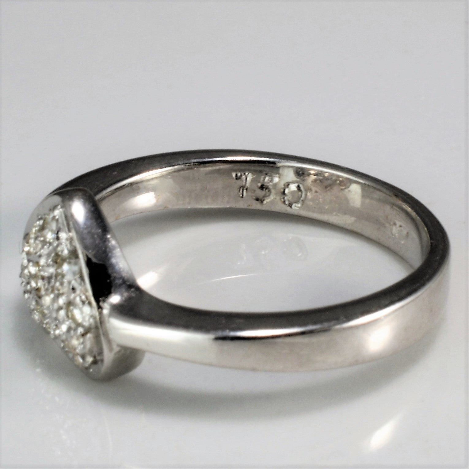 Pave Diamond Heart Ring | 0.15 ctw, SZ 5 |