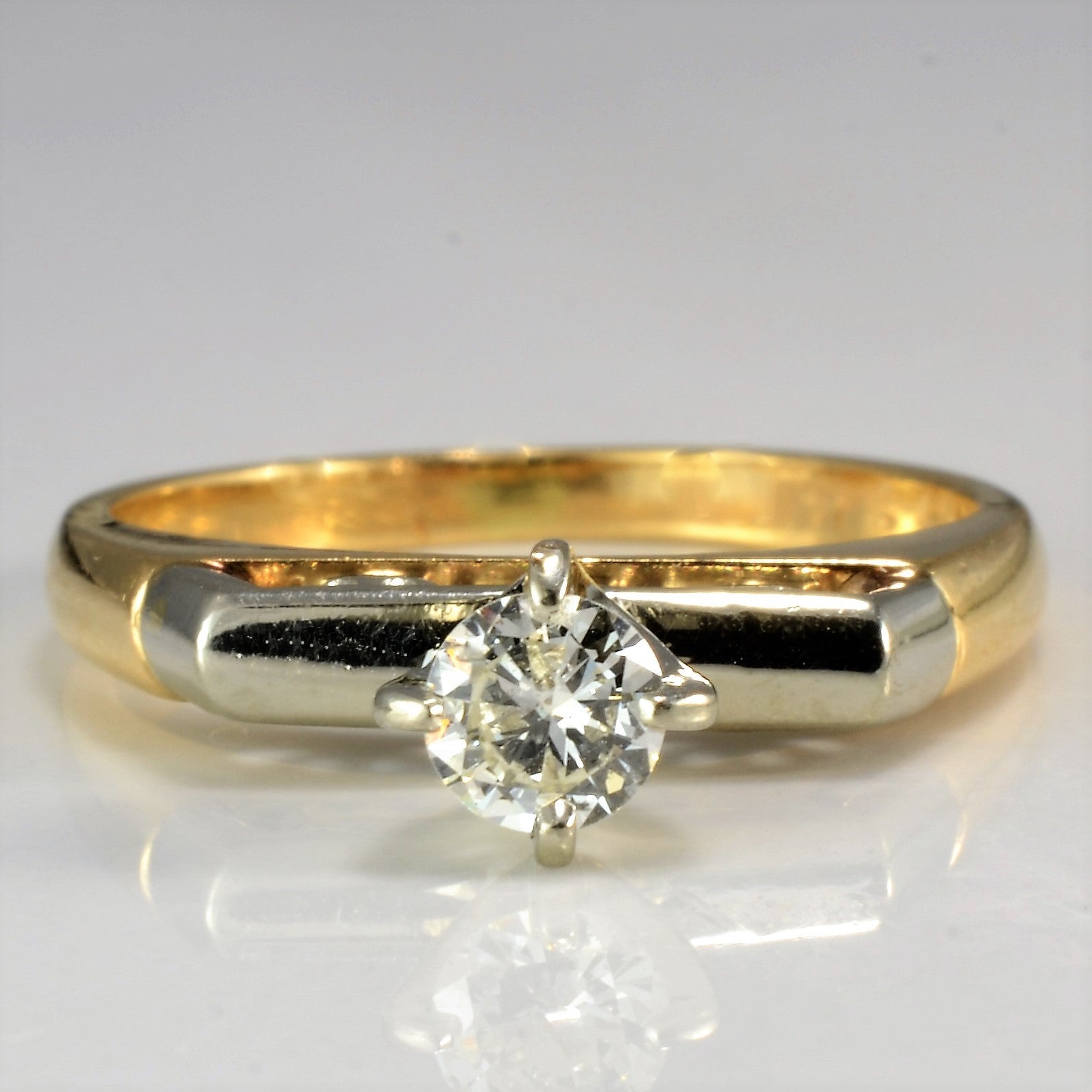 Unique High Set Solitaire Diamond Ring | 0.20 ct, SZ 5 |