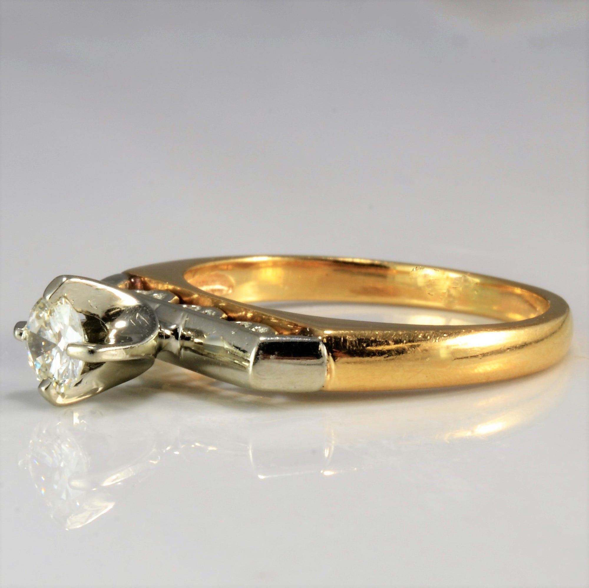 Unique High Set Solitaire Diamond Ring | 0.20 ct, SZ 5 |
