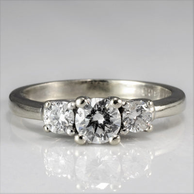 Three Stone Diamond Engagement Ring | 0.51 ctw, I1/I2 F-G, SZ 5 |